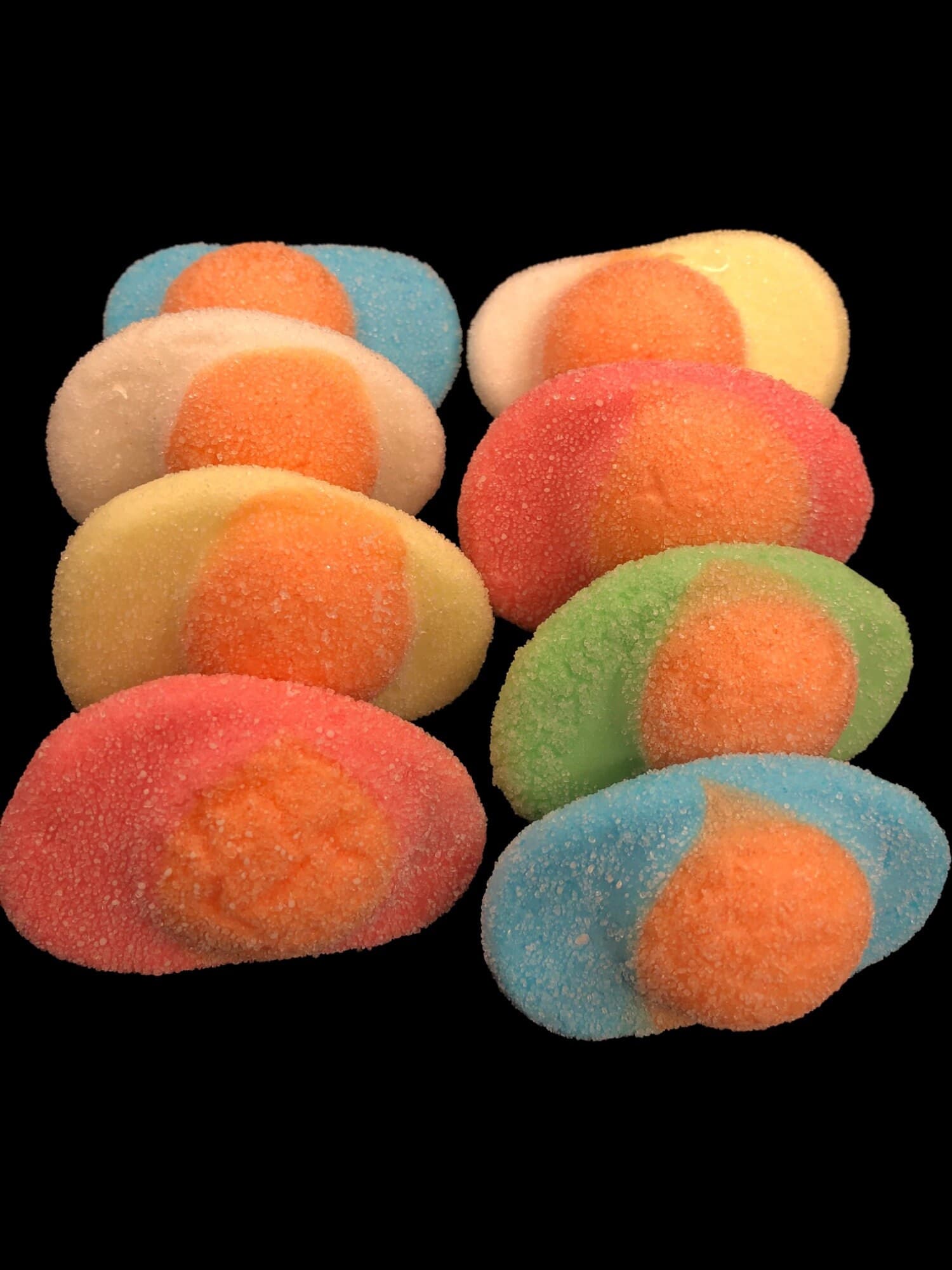 UK Freeze Dried Sour Multicoloured Fried Eggs  - Crunchy & Crisp|Freeze Dried Sweets|Unusual Sweet Variety|Perfect Gift|Teachers Present