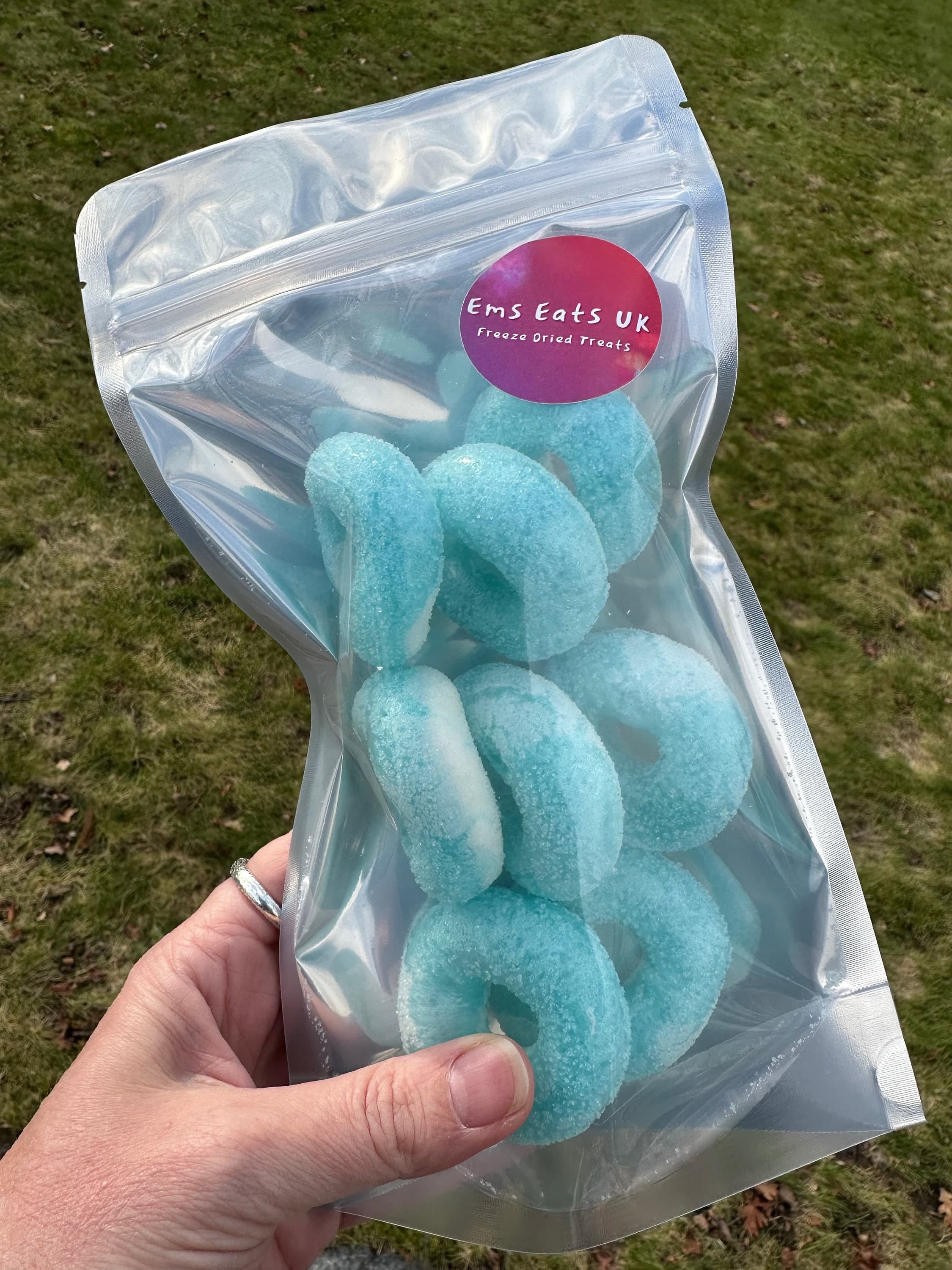 UK Freeze Dried Sour Bubblegum Rings - 1 - 3 bags, crisp, light, airy perfect gift|halal gift|Freeze Dried Sweets|sweet variety box|baby boy - image 4