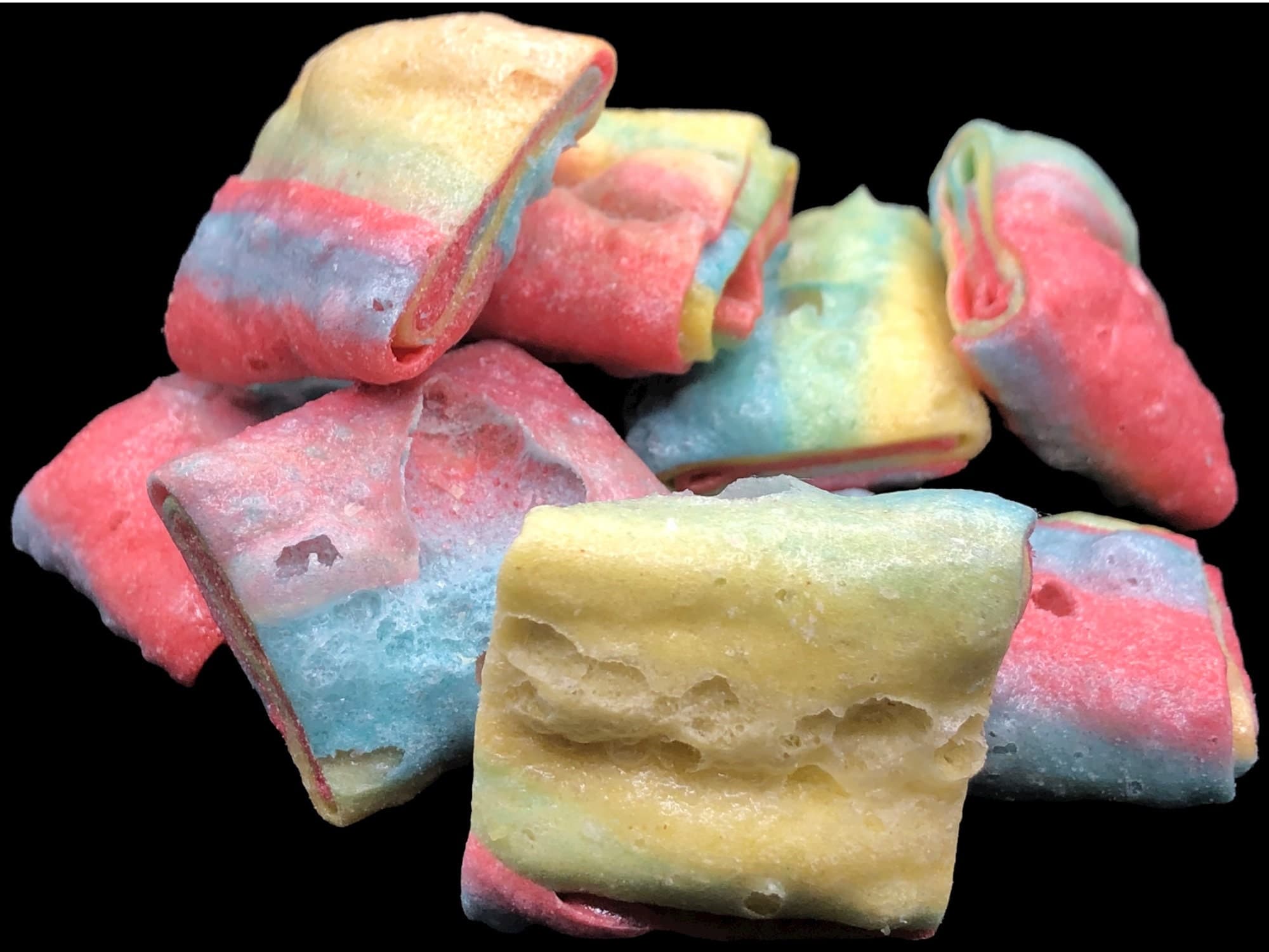 UK Freeze Dried Fruit Roll-Ups - Imported|Limited Edition|Crisp Fruit Snacks|Tropical Flavours|Gluten Free|Gelatin Free|Fantastic Treat