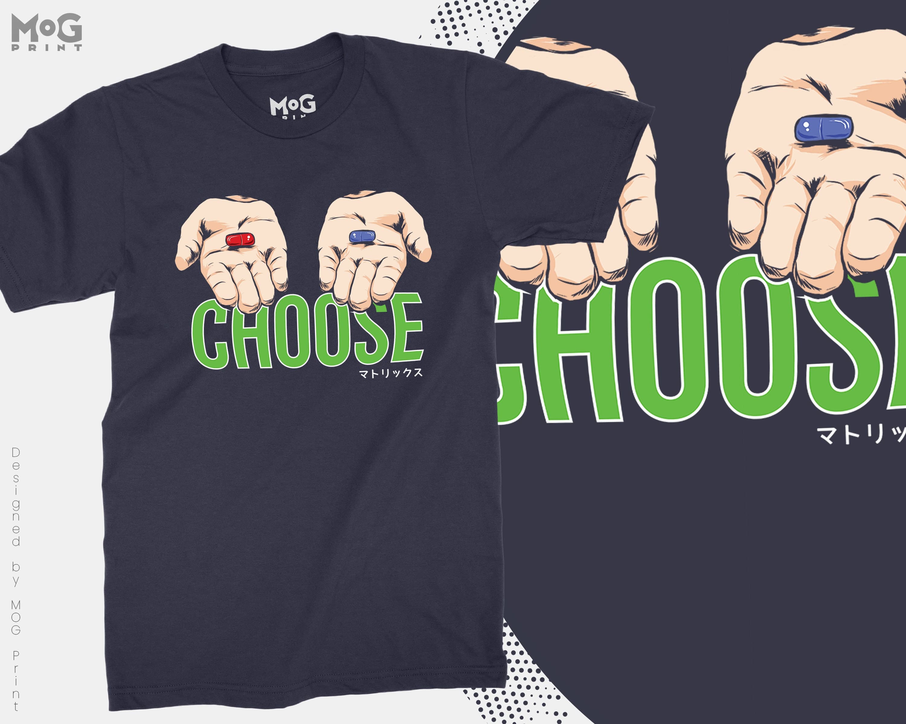 Escape the Matrix T-shirt | Red Pill T-shirt | Blue Pill T-shirt | Choose One | Matrixy Cyberpunk Gift Shirt for Intellectual Dark Web Geeks