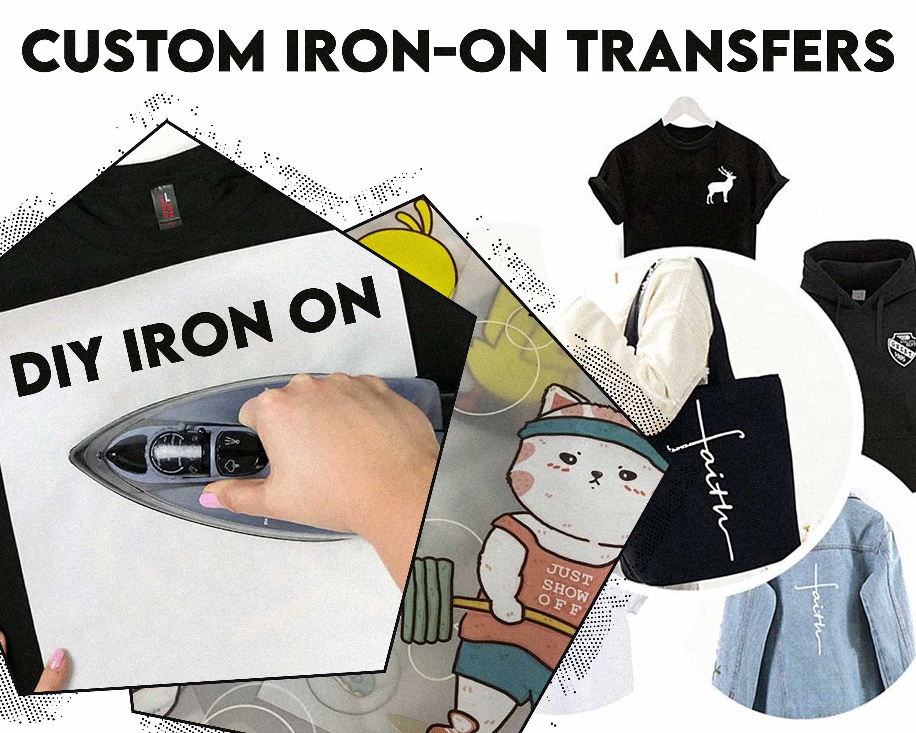 Custom Iron On Full Colour Vinyl transfers T-shirt Printing Ready To Print Personalised Text Name Logo Photo, Bulk Vinyl Transfer Any Colour - image 5