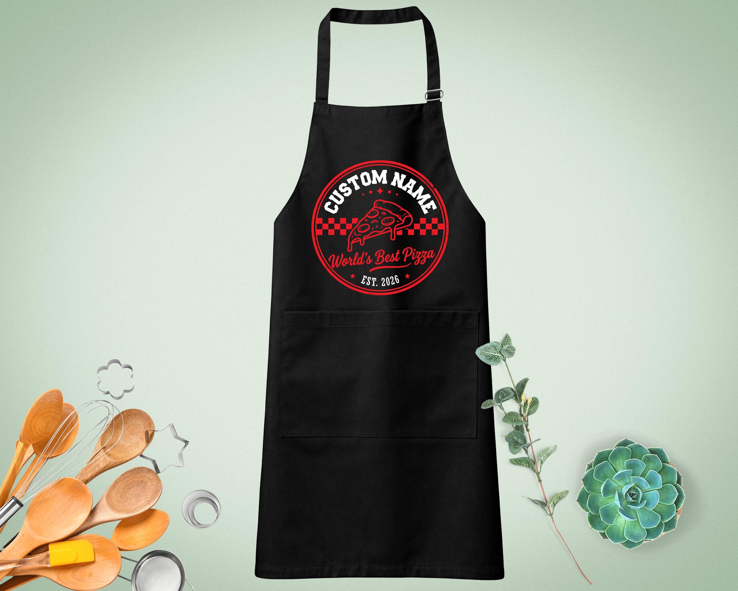 Personalised Pizza Kitchen Apron, Custom World’s Best Chef Name Cooking Apron, Funny Pizzeria Style Baking Apron 2026, Home Cooking Present - image 3