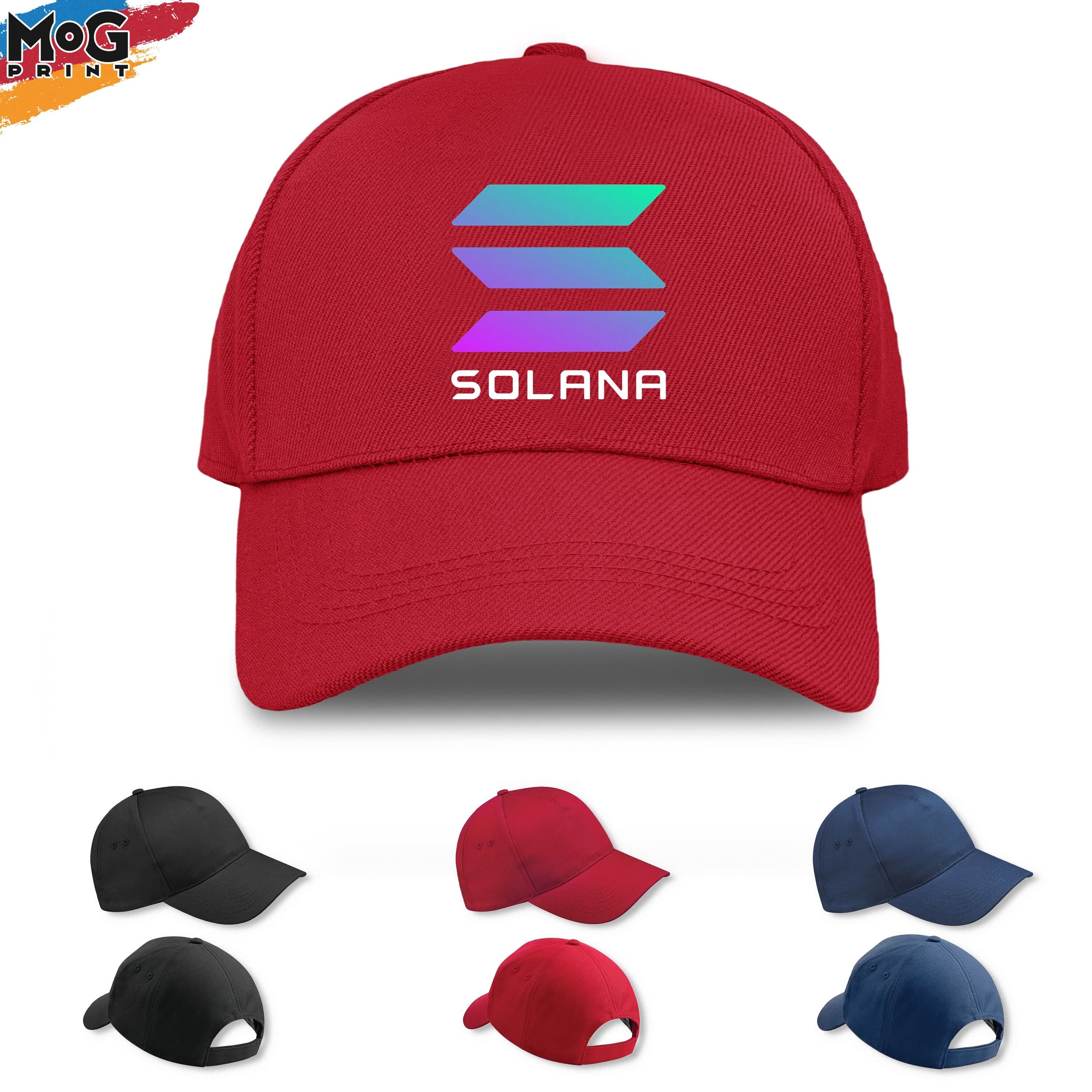 Solana Logo Baseball Cap | Sol Cryptocurrency Hat | Solana Investor Gift | Solana Hat | Investor Dad Brother | Crypto Bull - Adult Unisex - image 4