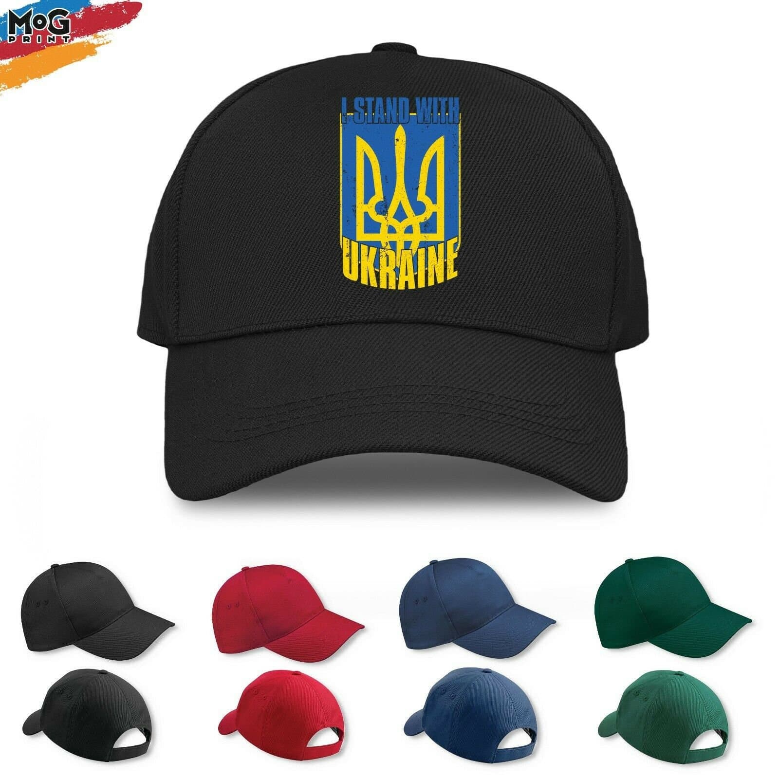 I Stand With Ukraine Baseball Cap Ukrainian Flag Help Love Adult Children's Hat - image 3