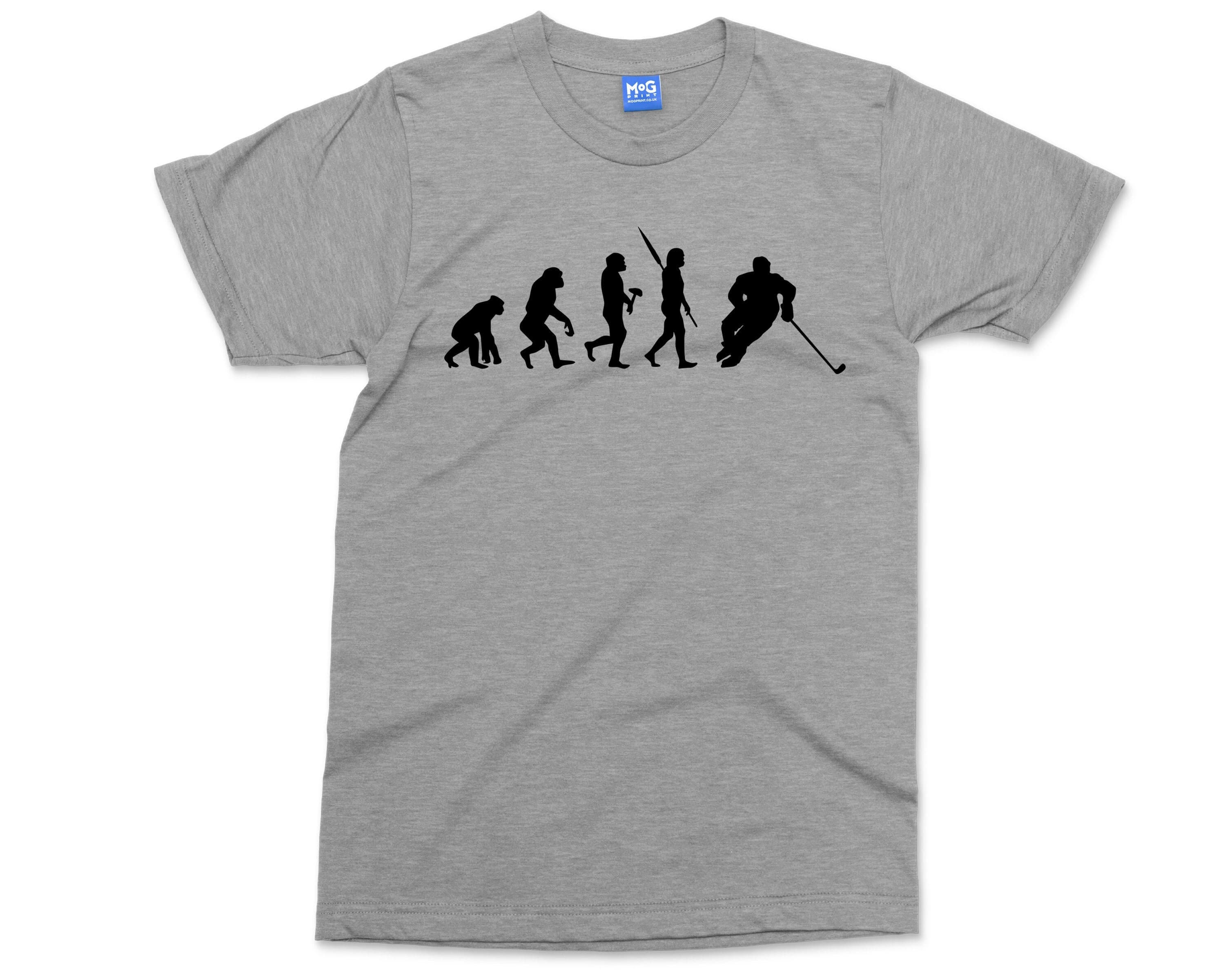 Ice hockey evolution t-shirt - ice hockey gift - hockey player shirt gift - hockey birthday gift - ice hockey lover - gift for dad son him - image 4