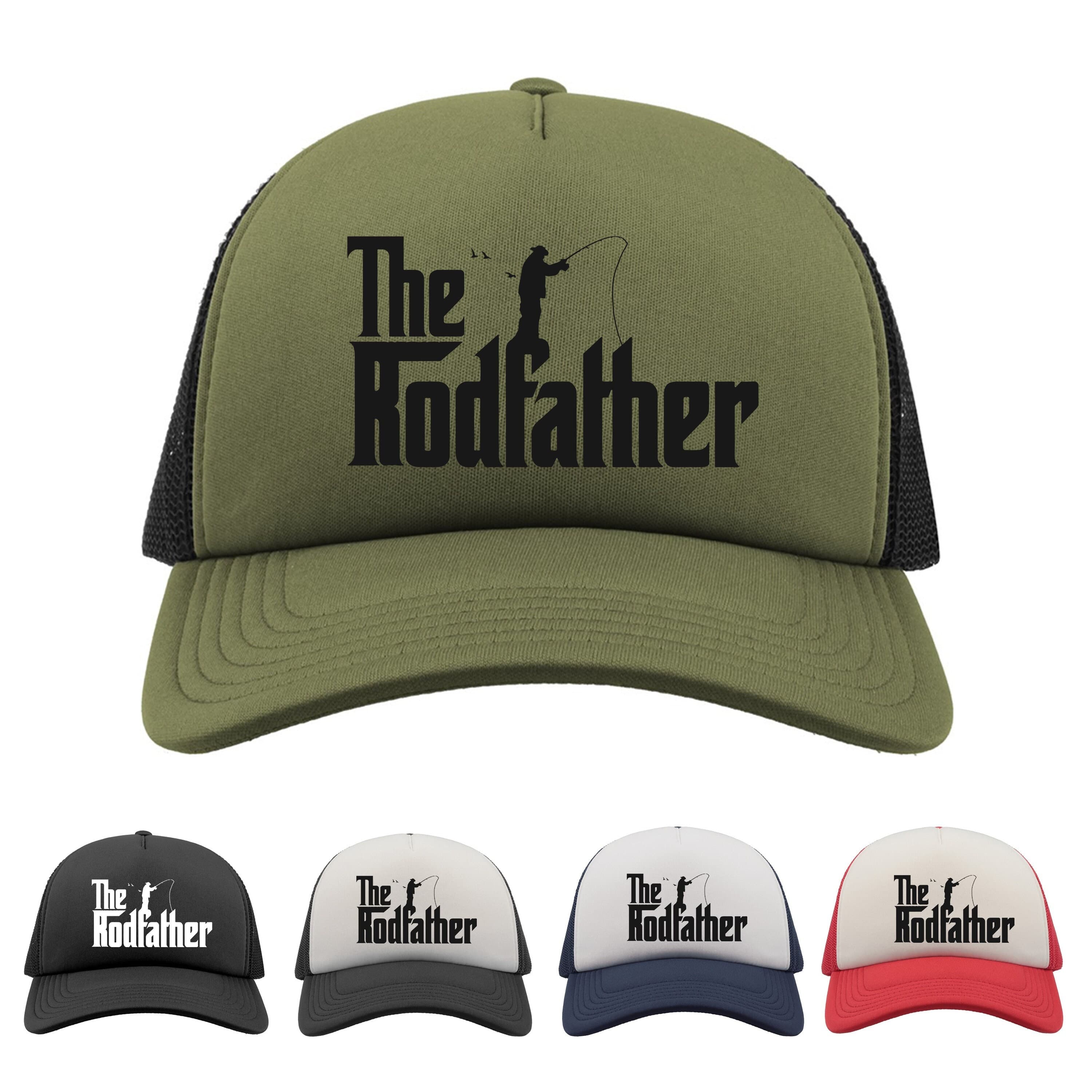 The Rodfather Trucker Cap, Funny Fishing Hat for Angler Dad Grandad Fisherman Gift for Father's Day, Fishing Baseball Hat Birthday Present