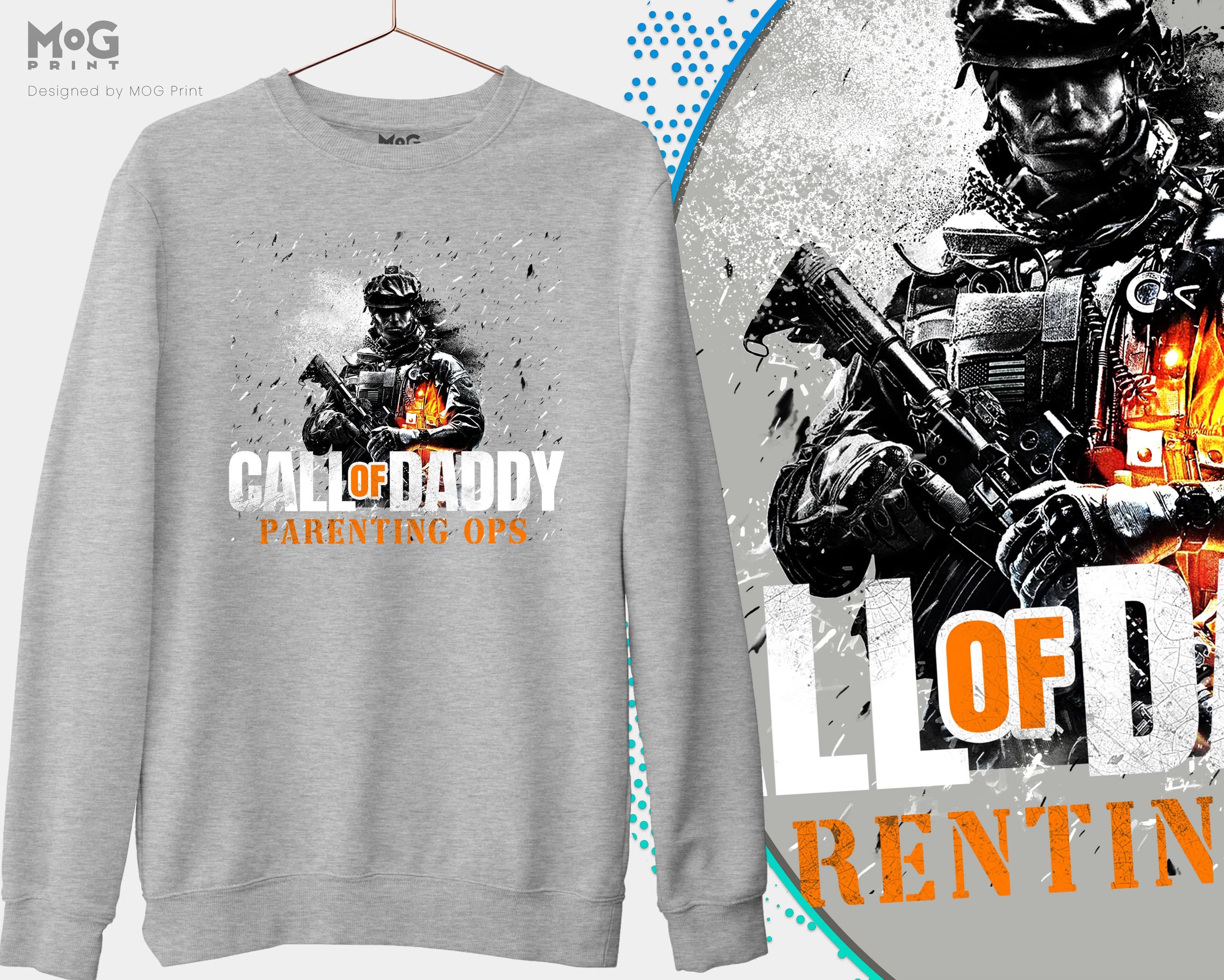 Call Of Daddy Parenting Ops Sweatshirt, Funny Gamer Dad Jumper, Father’s Day Gifts, Geeky Gaming Hooded Jumper, New Dad Trendy Sweater - image 3