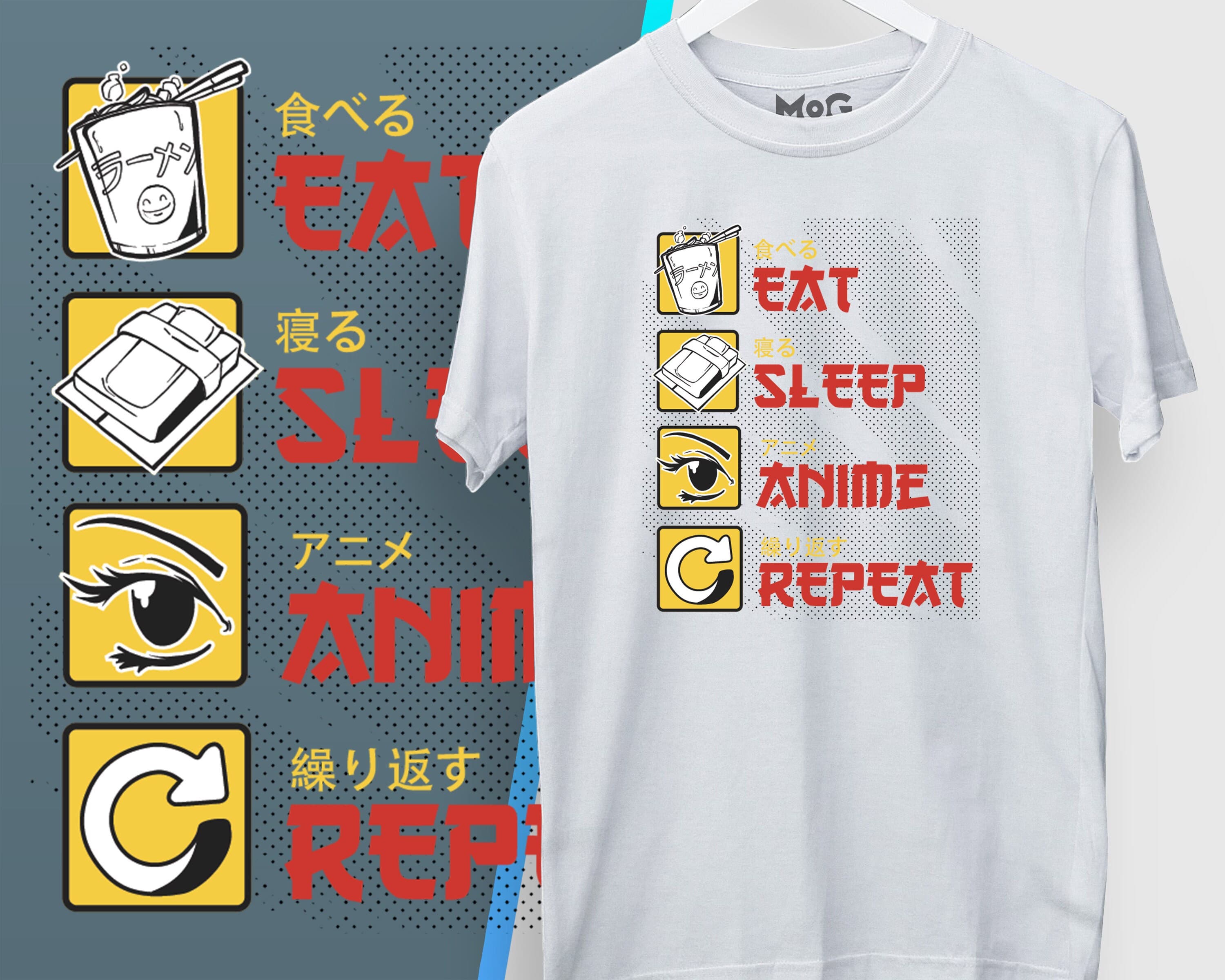 Eat Sleep Anime Repeat T-shirt | Funny Anime Shirt for Men Women | Anime Manga Lover Gift | Anime Gift Tshirt | Japan Culture Present Shirt - image 4