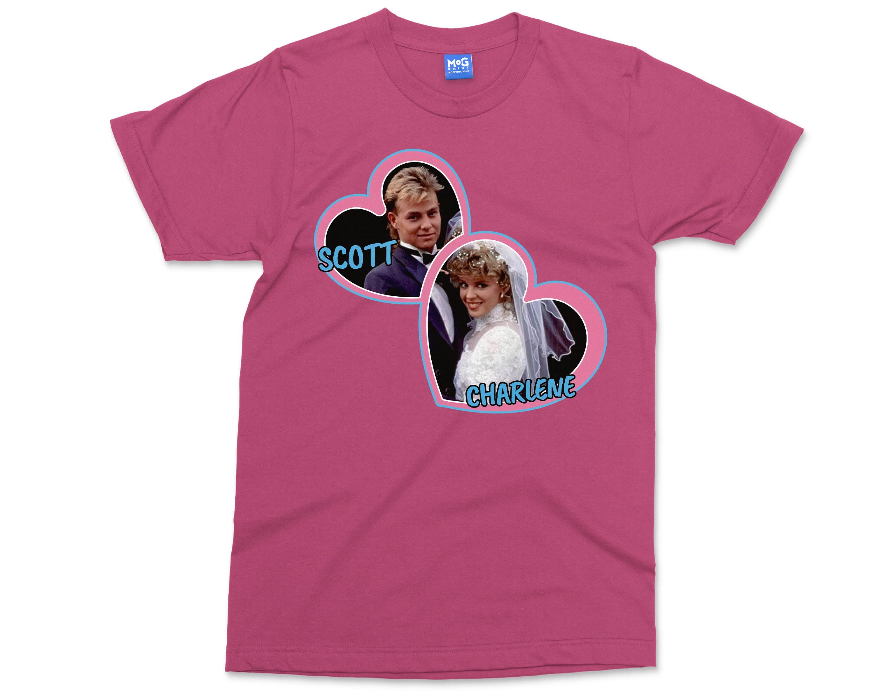 Scott and Charlene Wedding T-shirt | Funny Neighbours Inspired | Retro Vintage Rock Band 80's 90's Gift Shirt | Men Women Ladies Tee Top - image 3