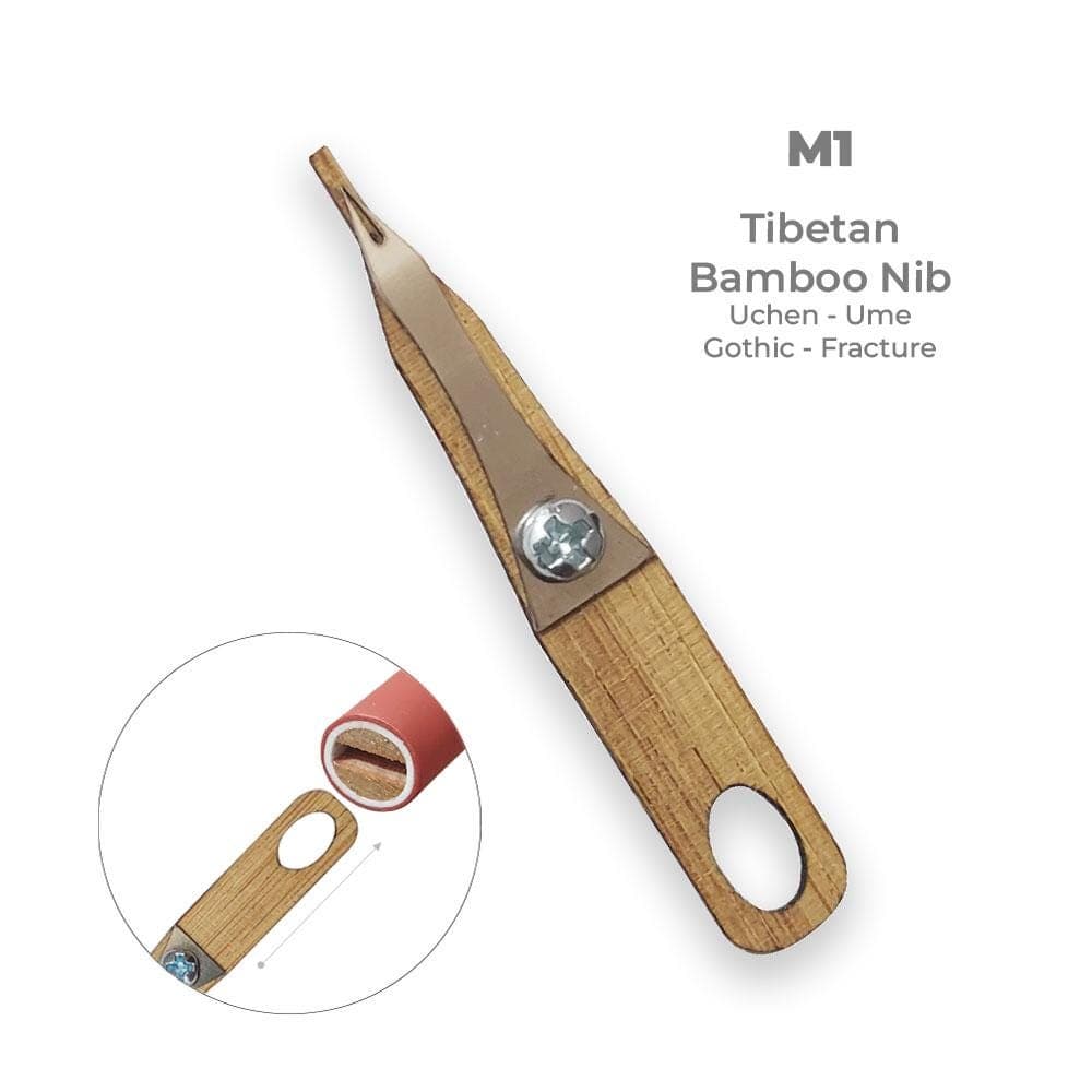 Personalized Tibetan Bamboo Calligraphy Nib Set – Uchen, Ume & Gothic Writing - image 4