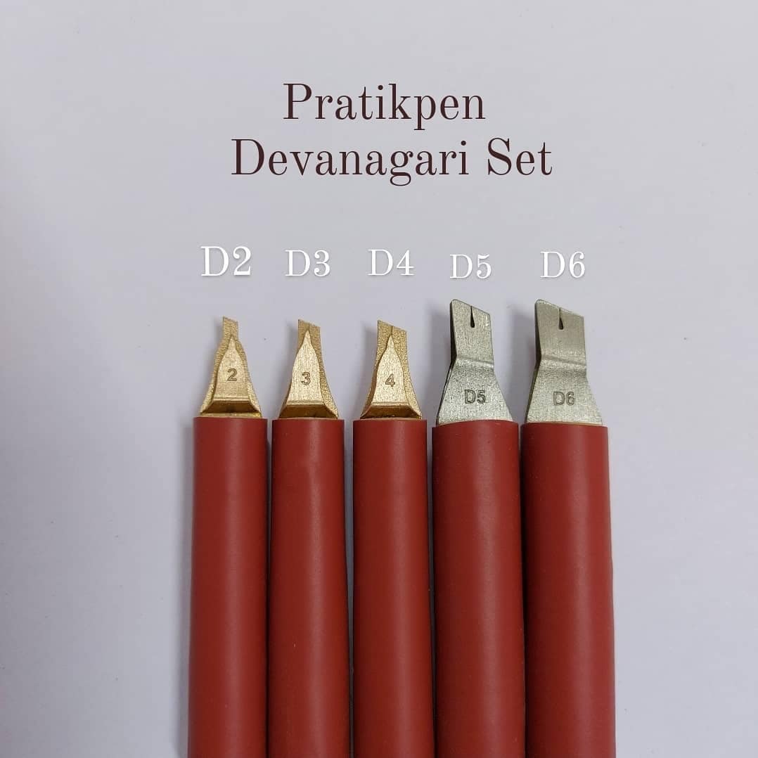 Personalized Devanagari Calligraphy Pen Set Steel Nibs Wooden Handles Leather Case - image 3