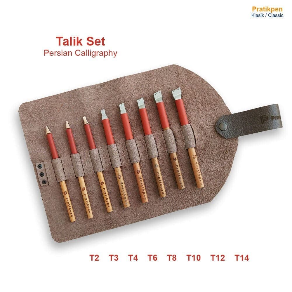Custom Name Engraved Pratikpen Taliq Calligraphy Pen Set – Handmade Beech Wood