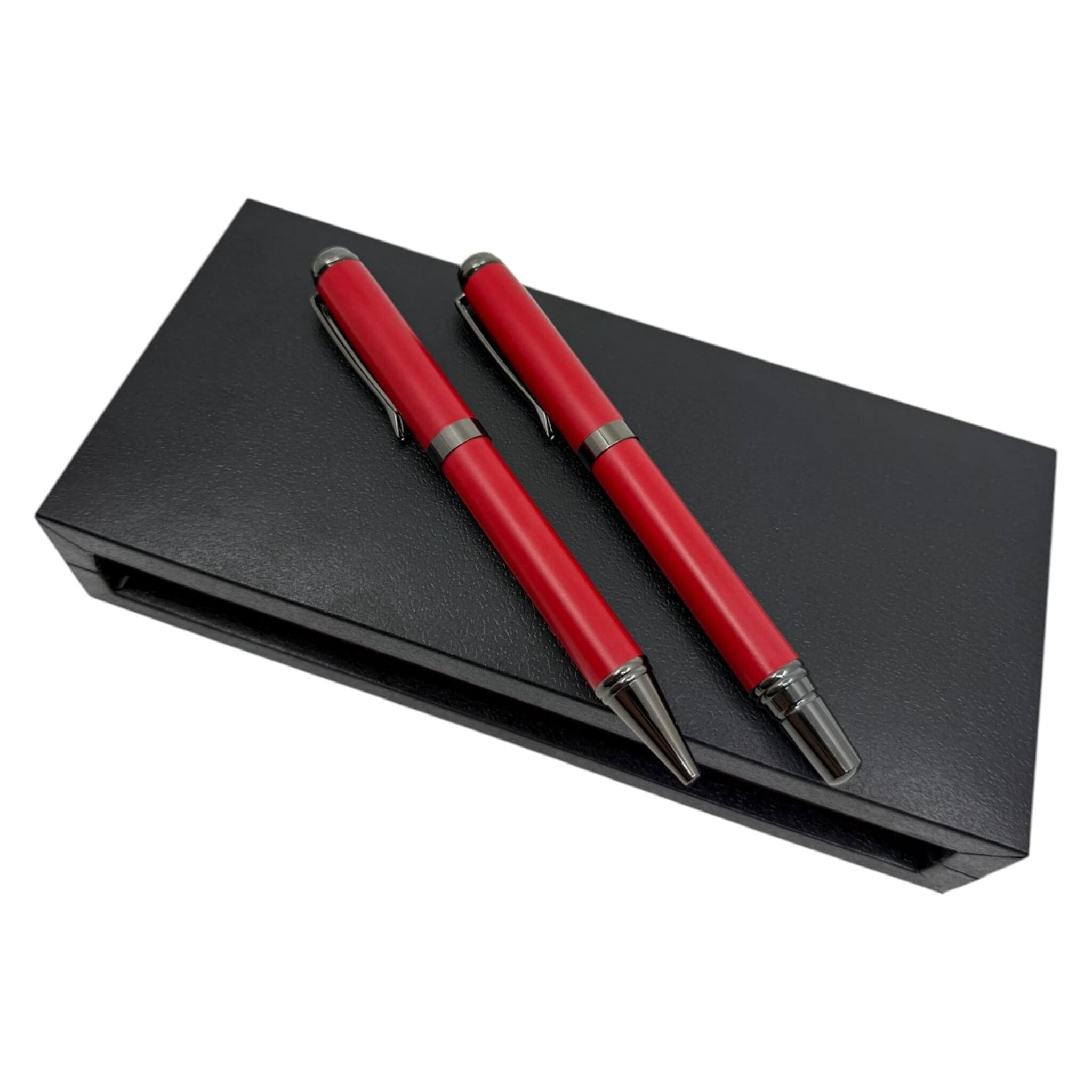 Personalized Red Pen Set for Women – Engraved Rollerball & Ballpoint Pens, Gift Box - image 5