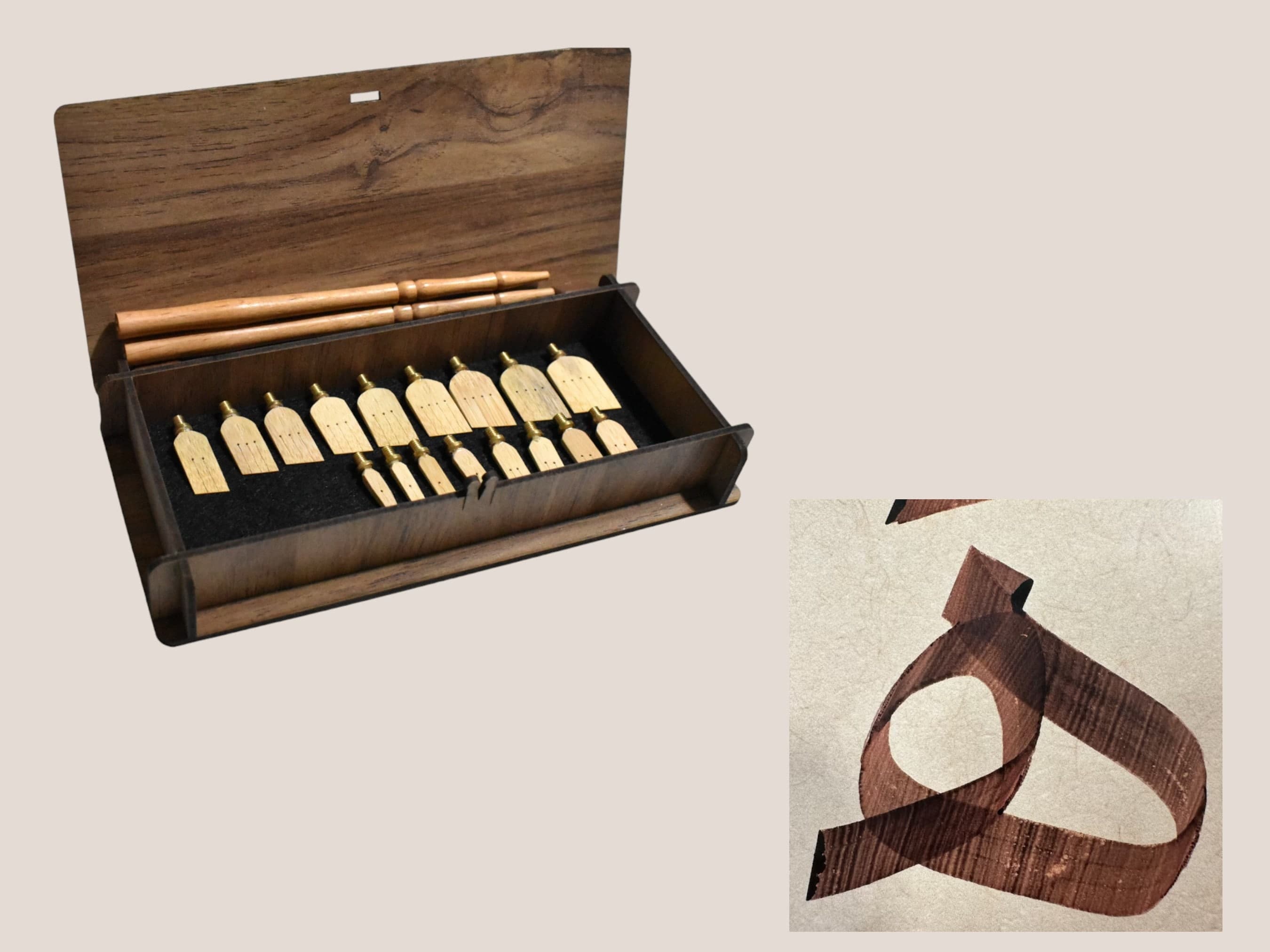 Personalized Arabic Calligraphy Pens – Celi Thuluth Set (4–20mm), Bamboo Wooden Pen Nibs