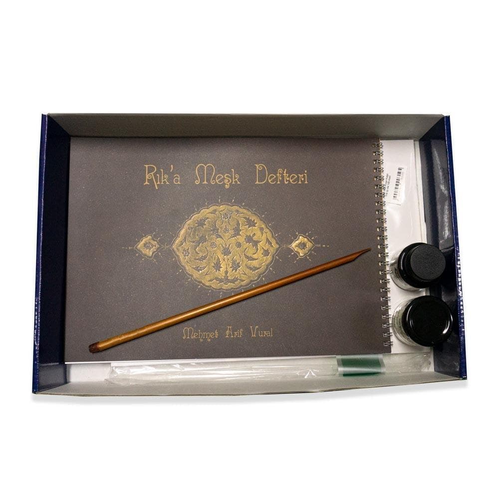 Riq'a Script Calligraphy Starter Kit: Soot Ink, Reed Pen, Silk Lika - image 3