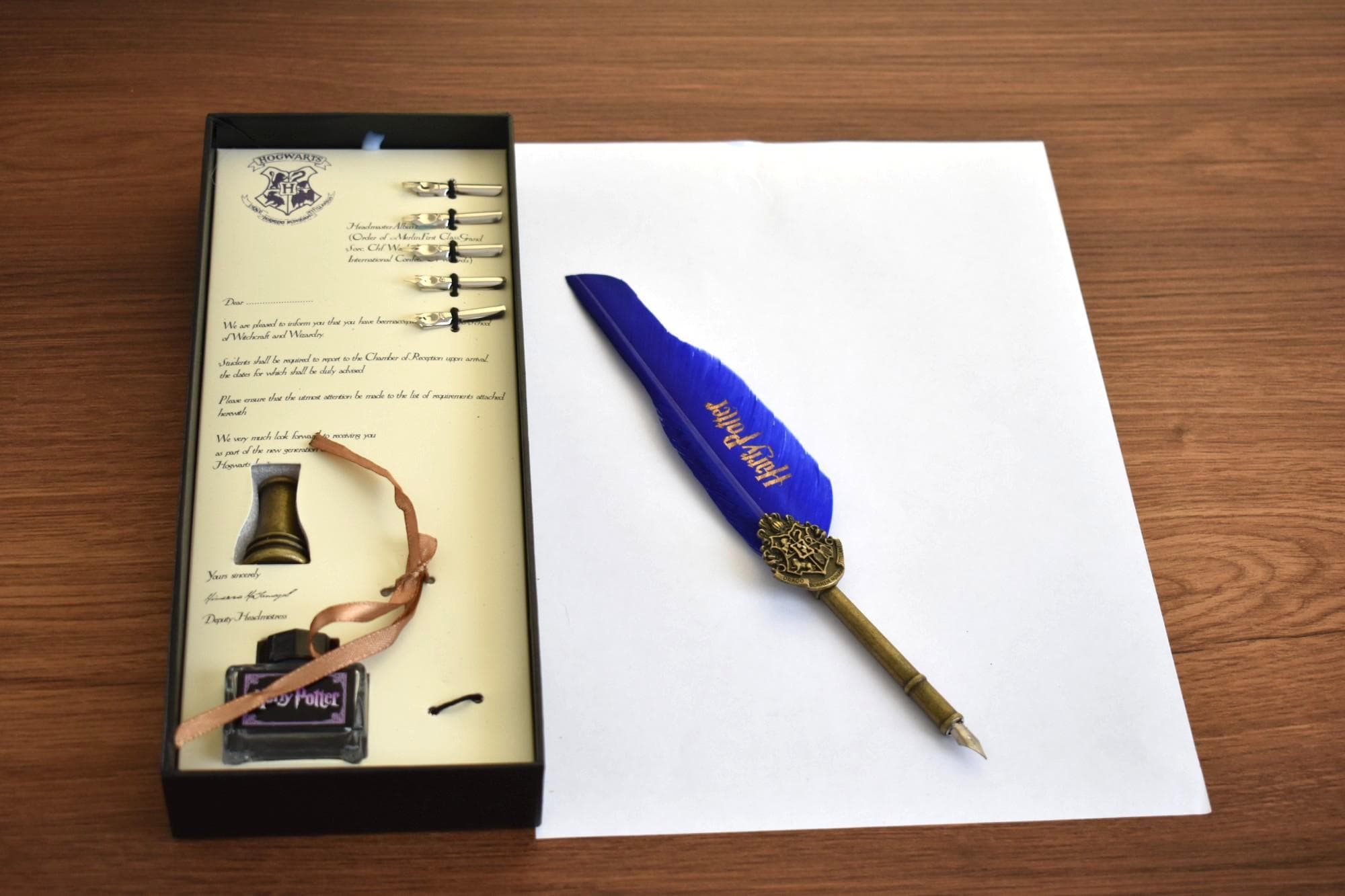 Personalized Harry Potter Feather Pen Set – Gift Fountain Pens