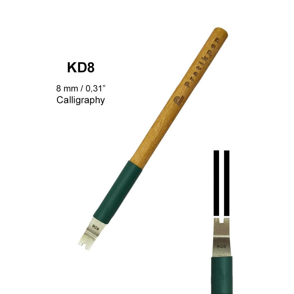 Personalized Blackletter Calligraphy Pen 8mm Broad Edge Steel Nib Wooden Handle