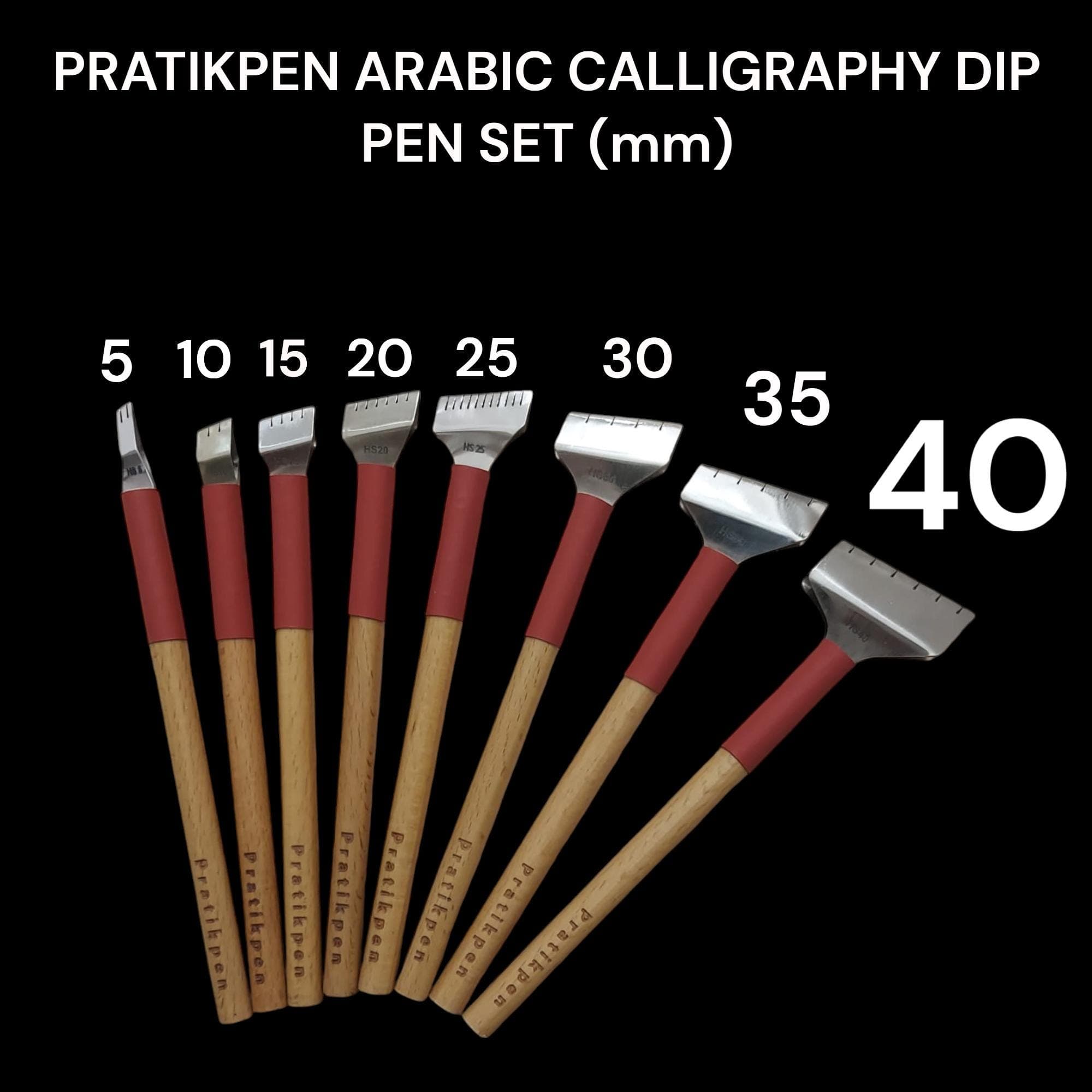 Personalized Thuluth Calligraphy Dip Pen Set – Custom Name Engraved Islamic Art Gift