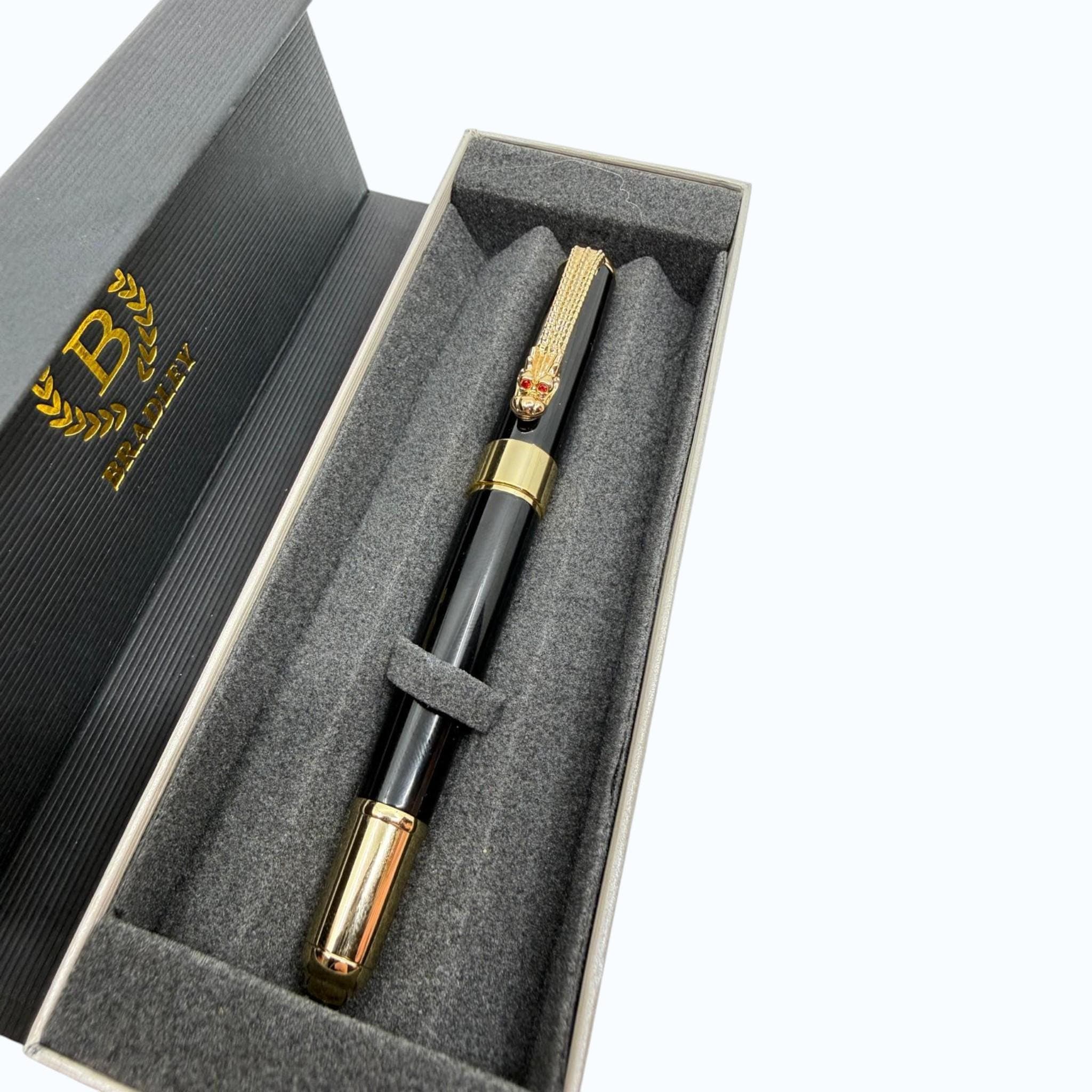 Engraved Fountain Pen - Black & Gold Executive Gift with Luxury Box - image 5