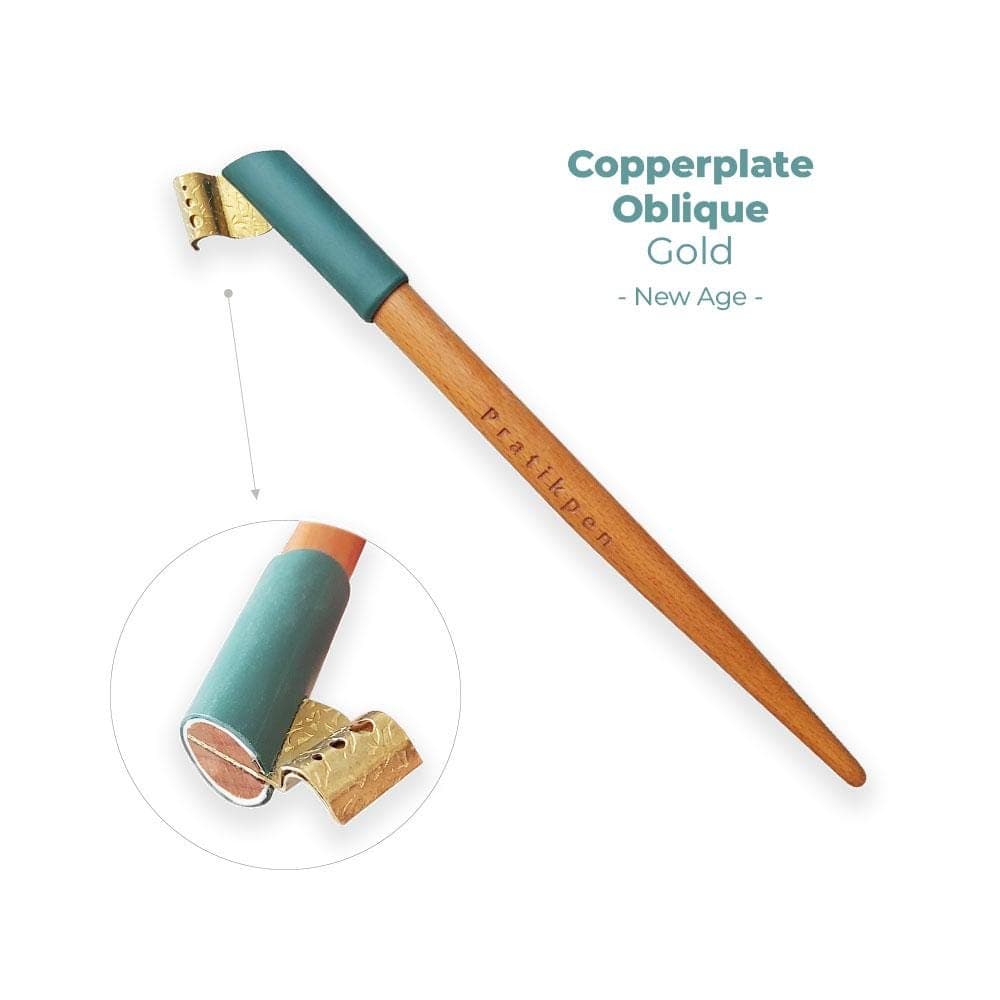 Personalized Copperplate Oblique Calligraphy Pen Holder – Silver & Gold | New Age - image 3