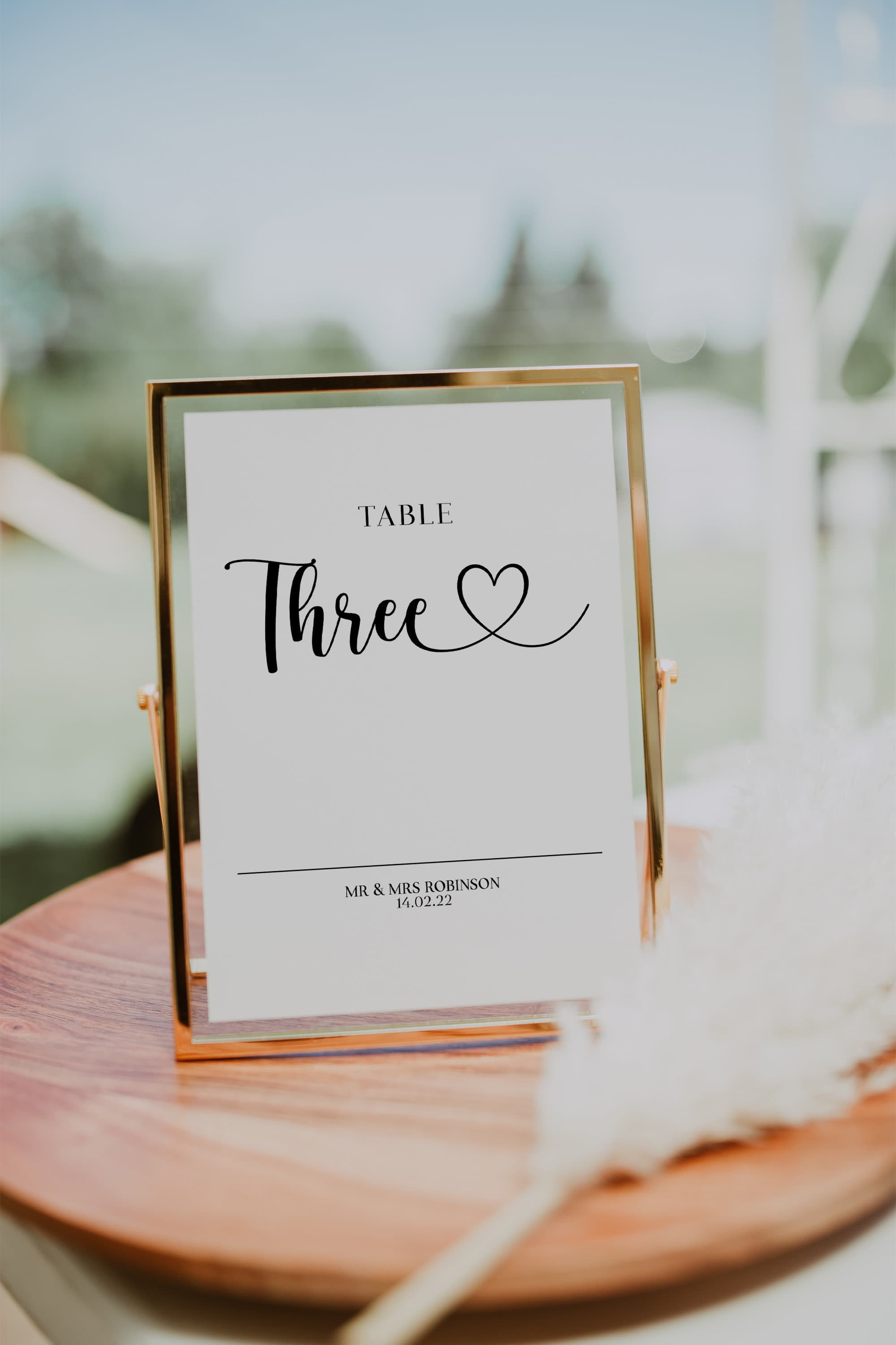 PERSONALISED table numbers, table numbers wedding, simple table numbers, table number signs, wedding reception sign, elegant, modern, card - image 4