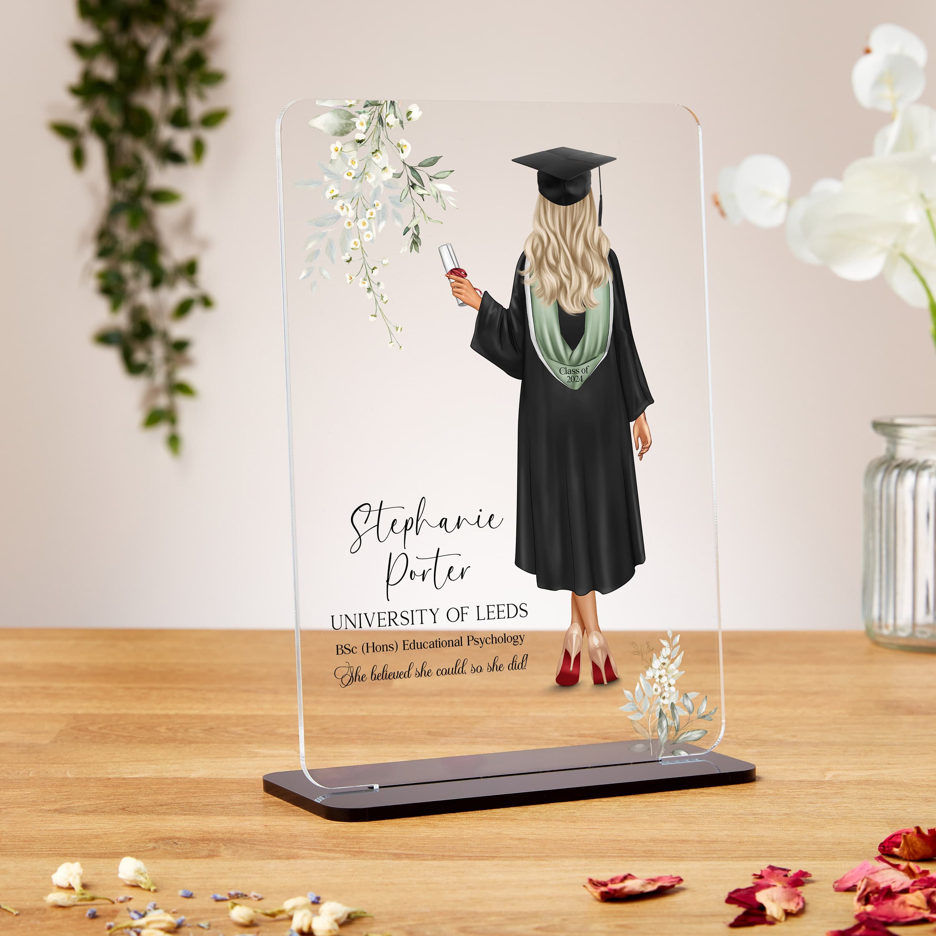 Graduation plaque, gift for her, graduation gift 2024, 2025, daughter, congratulations, sister, best friend, granddaughter, niece, unique