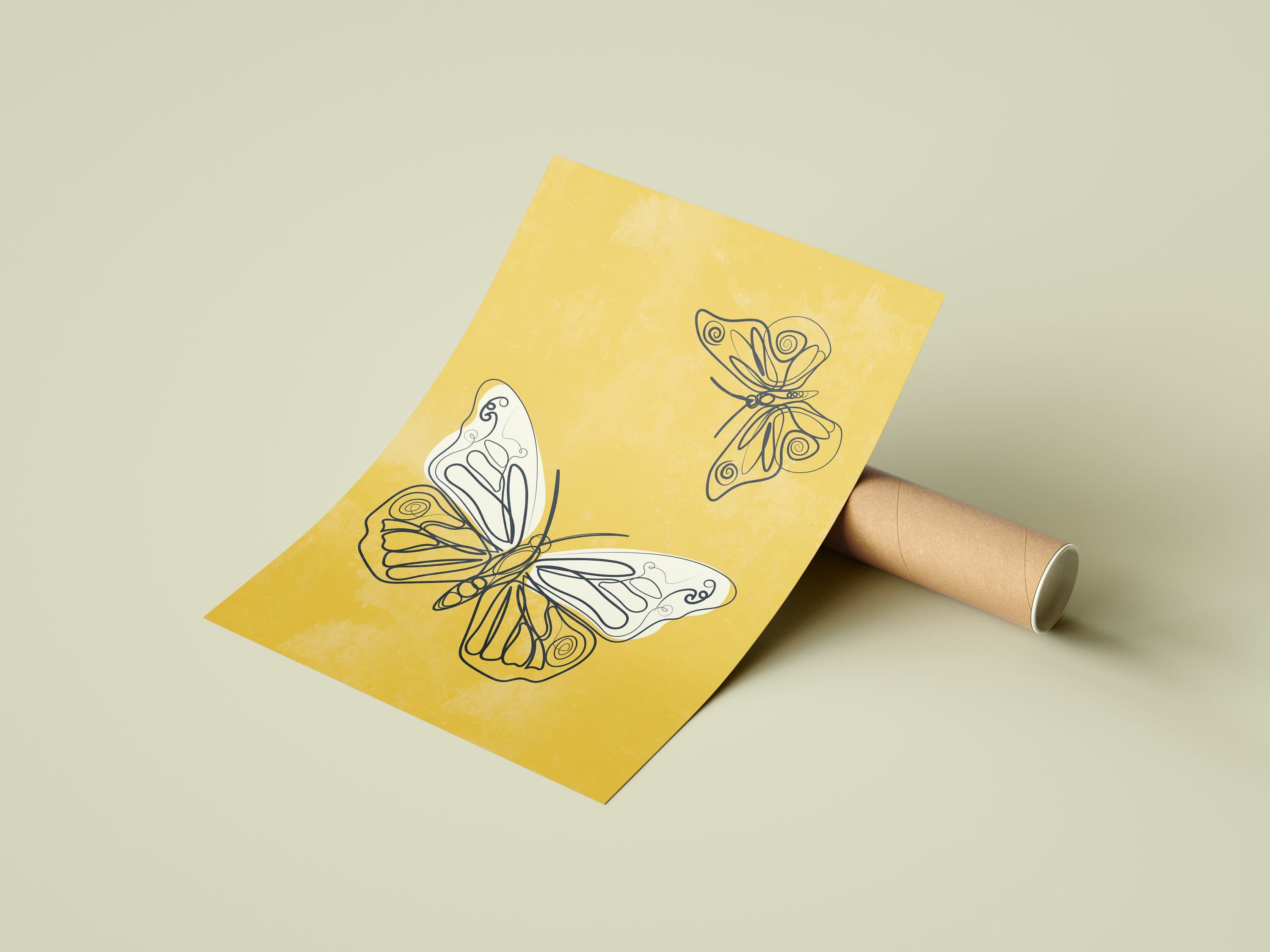 Abstract Butterfly Line Art Poster - image 3