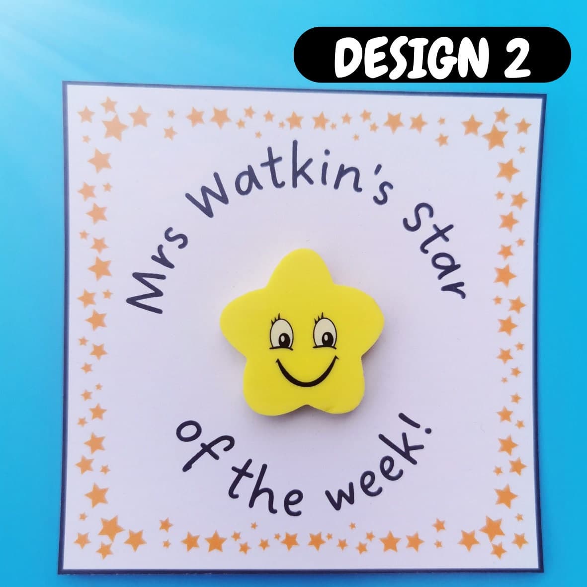 Personalized Star Eraser Gift: End of Term Student Card - image 4