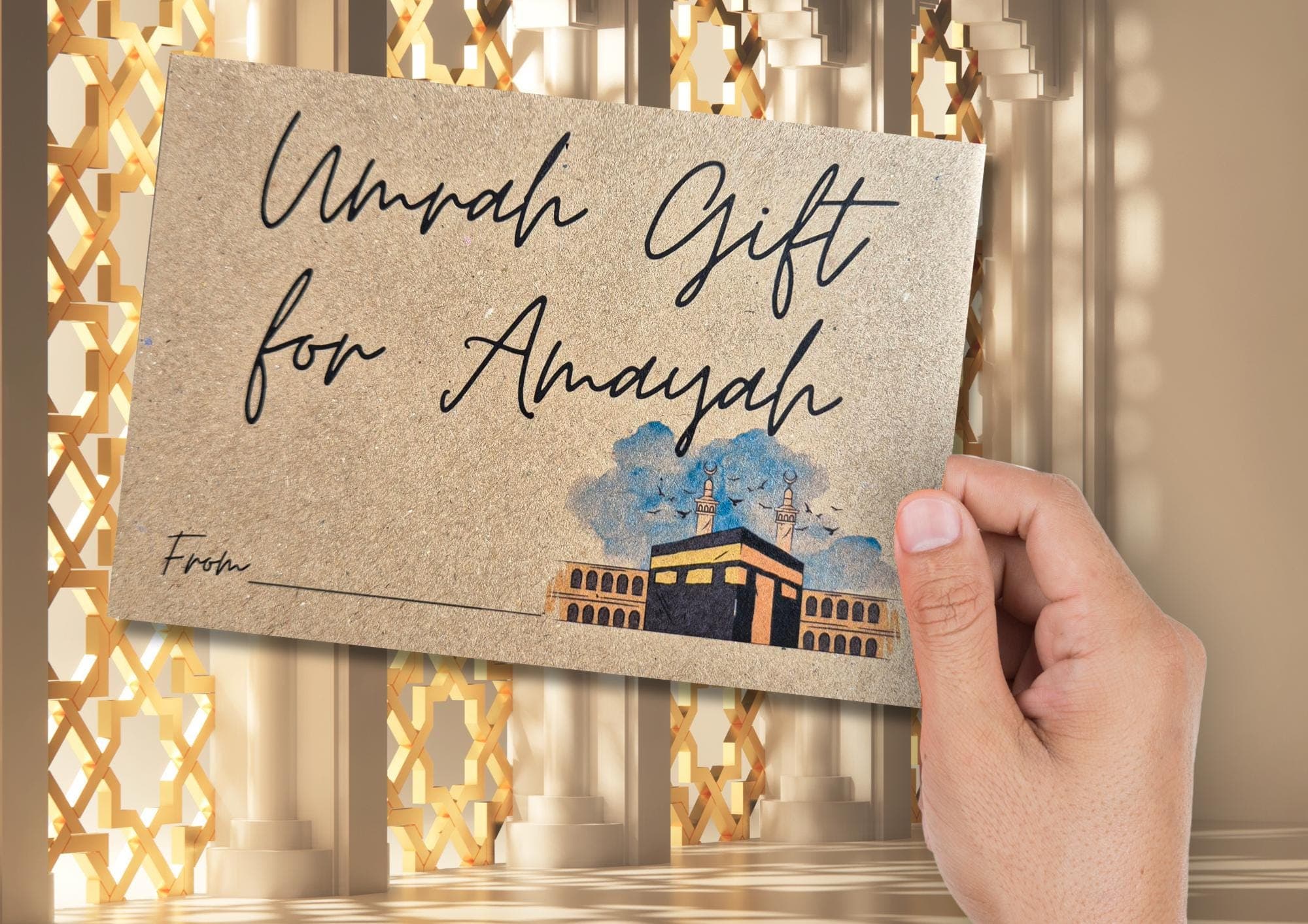 Personalized Umrah Hajj Money Gift Envelope - image 4