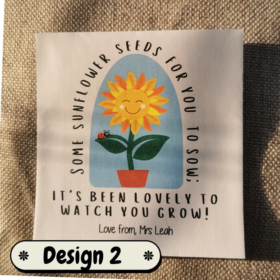 Personalized Sunflower Seed Packet: End of Year Student Gift - image 4