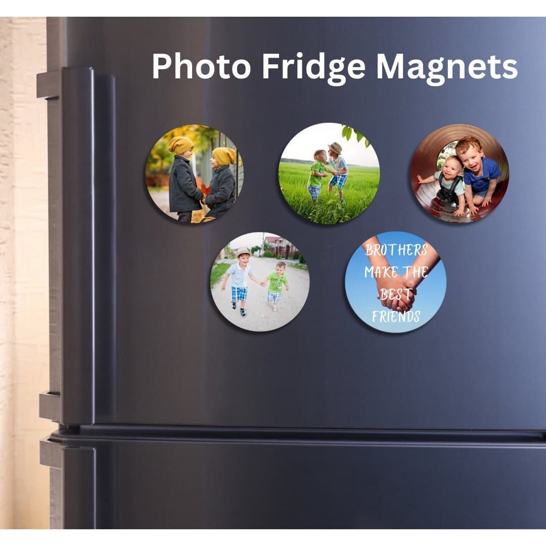 Personalized Photo Fridge Magnets | Custom Gift, Keepsake (Pack of 5)