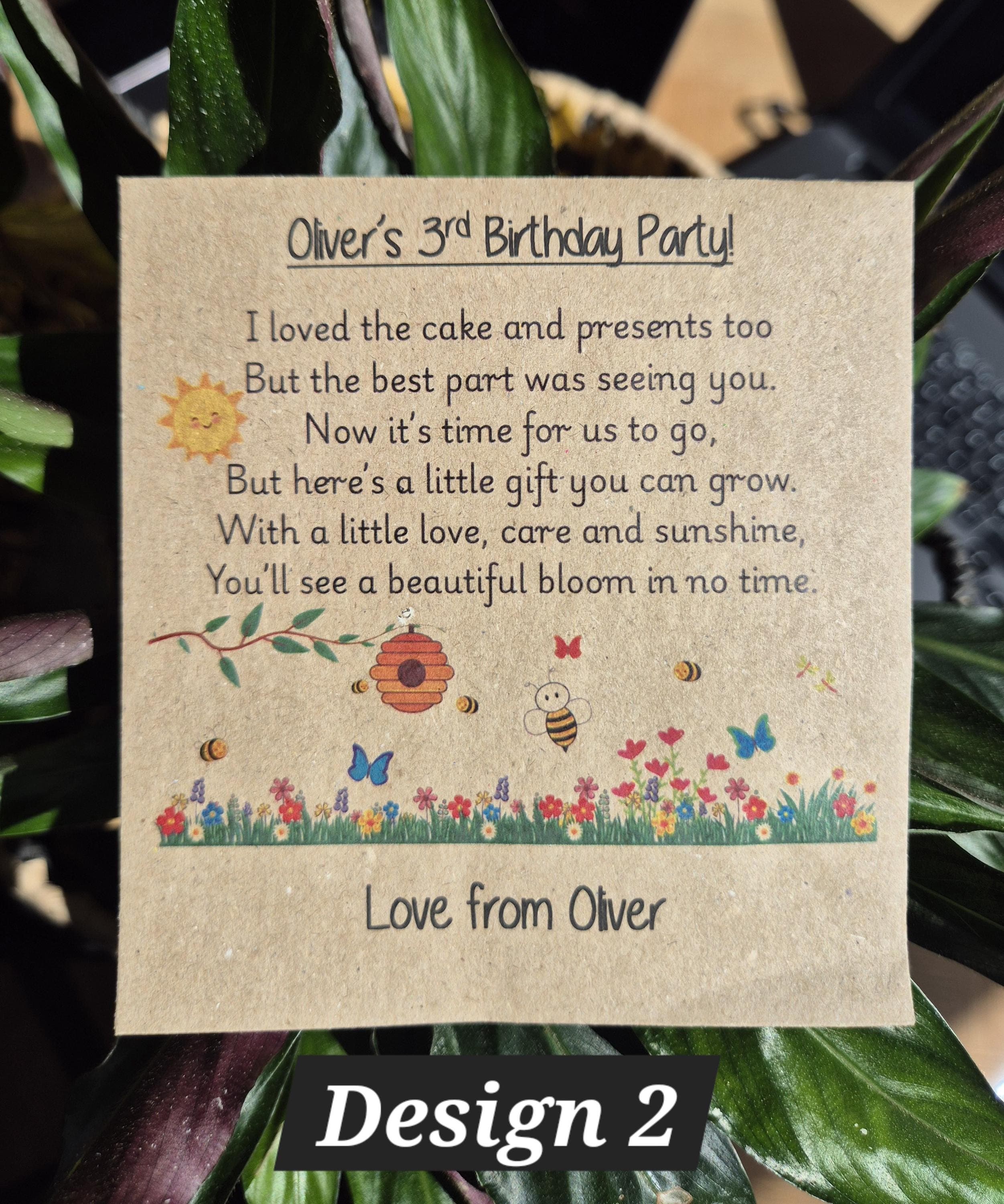 Personalized Sunflower Seed Packets: Birthday Party Favors - image 3
