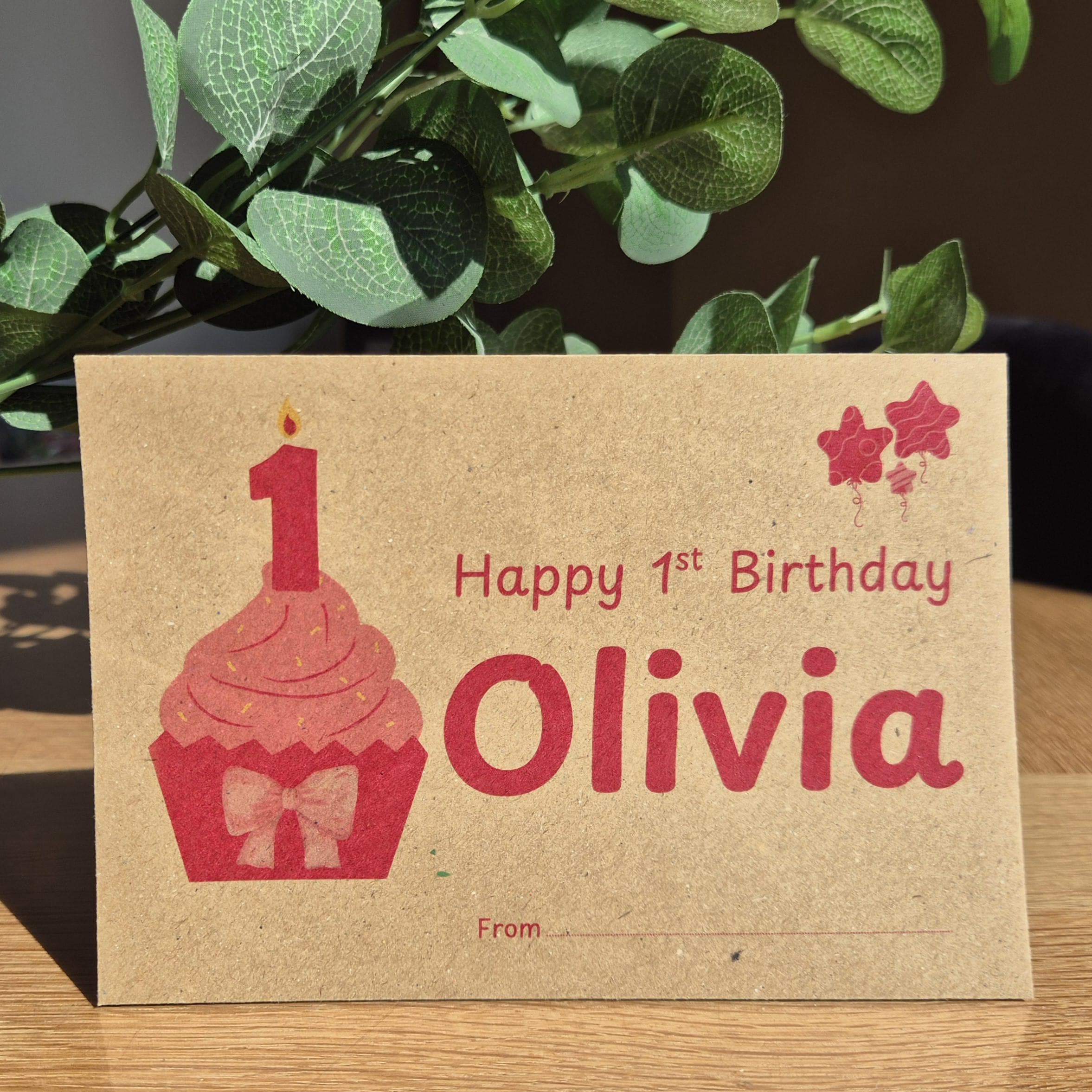 Personalized Birthday Money Envelope | Brown C6 Sized