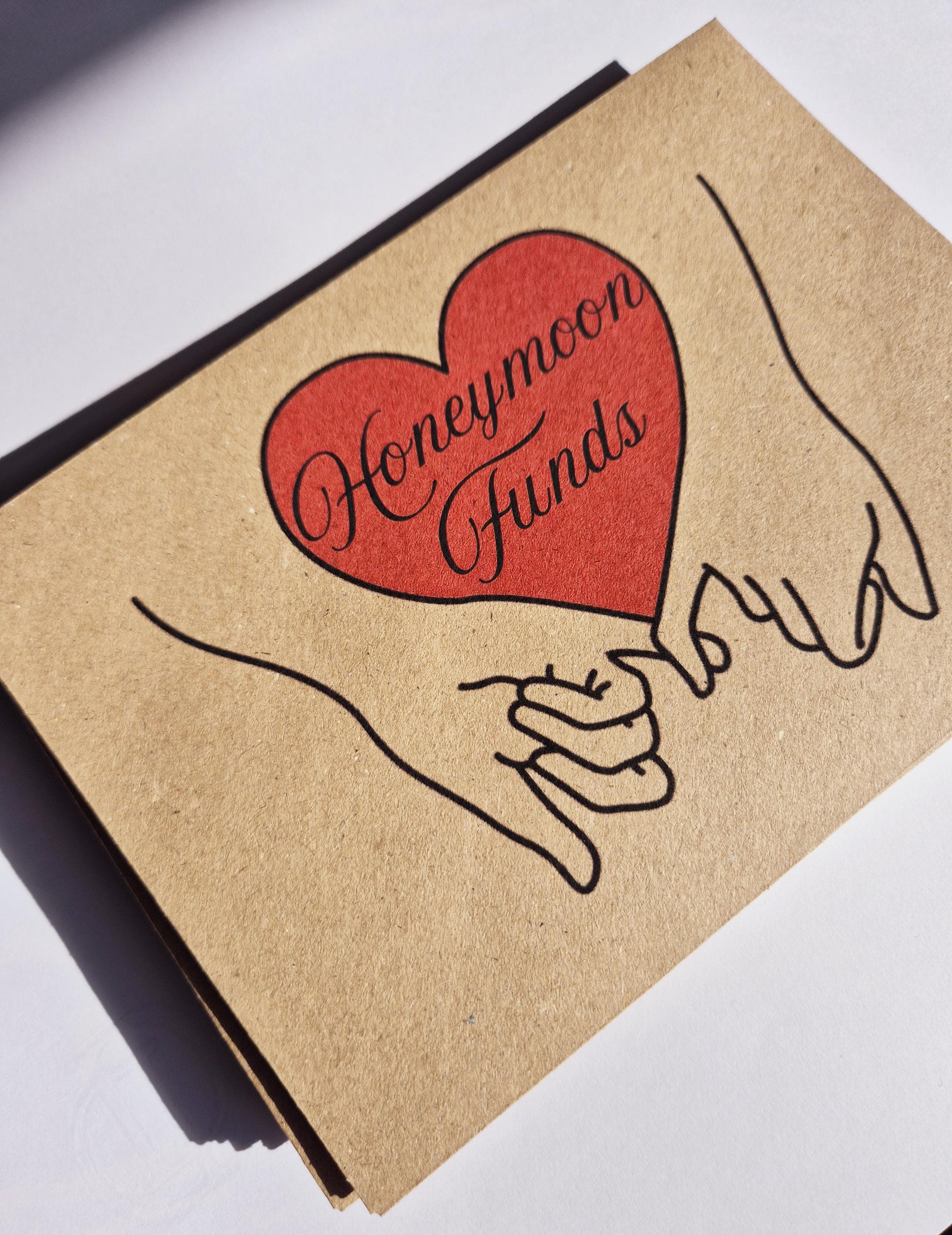 Honeymoon Funds Money Envelope | Glitter Hearts Wedding Gift - image 5
