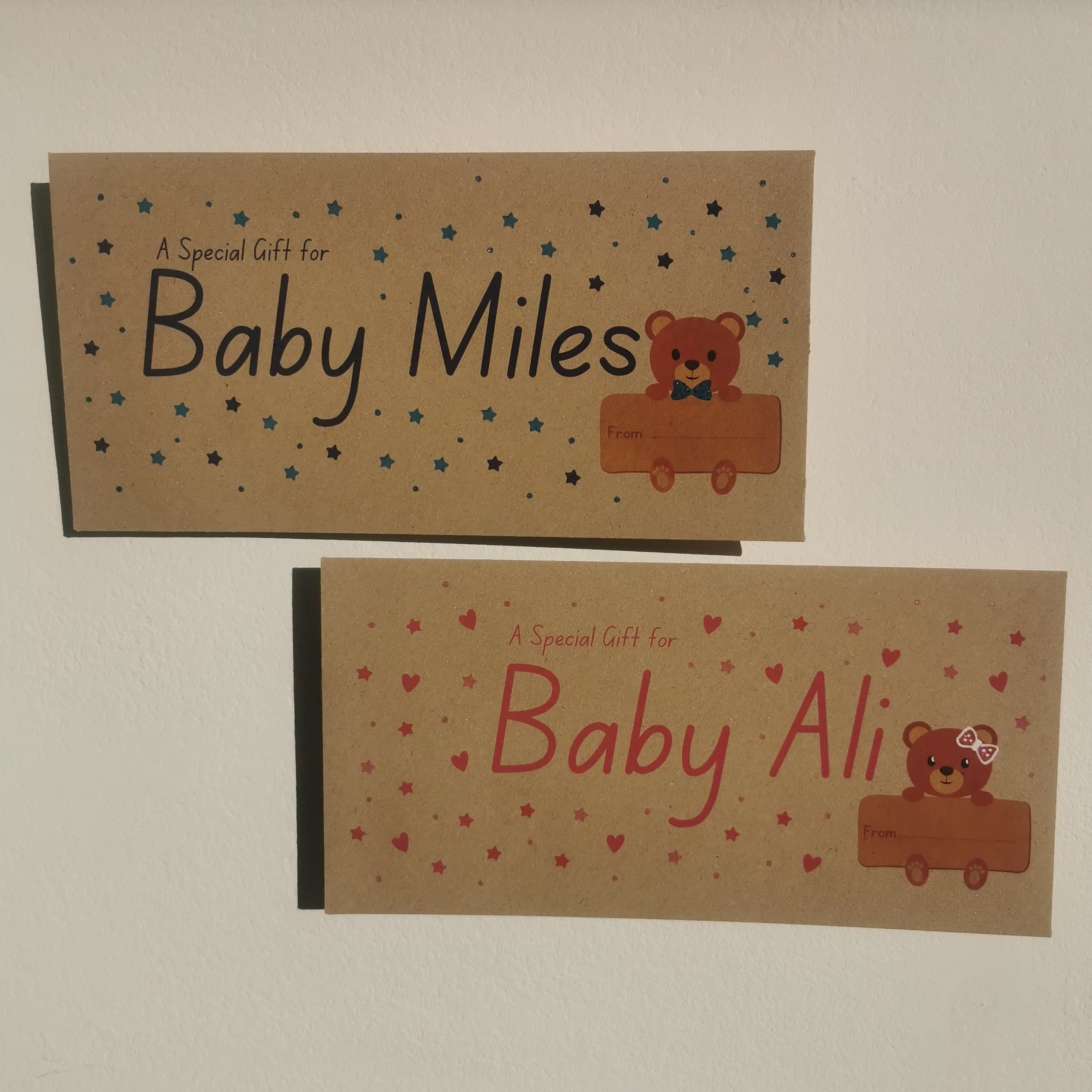 Personalised New Baby Money Wallets | It's a boy Money Envelope | It's a girl Money Envelope | New Baby Money Gift | DL Sized Envelope - image 3