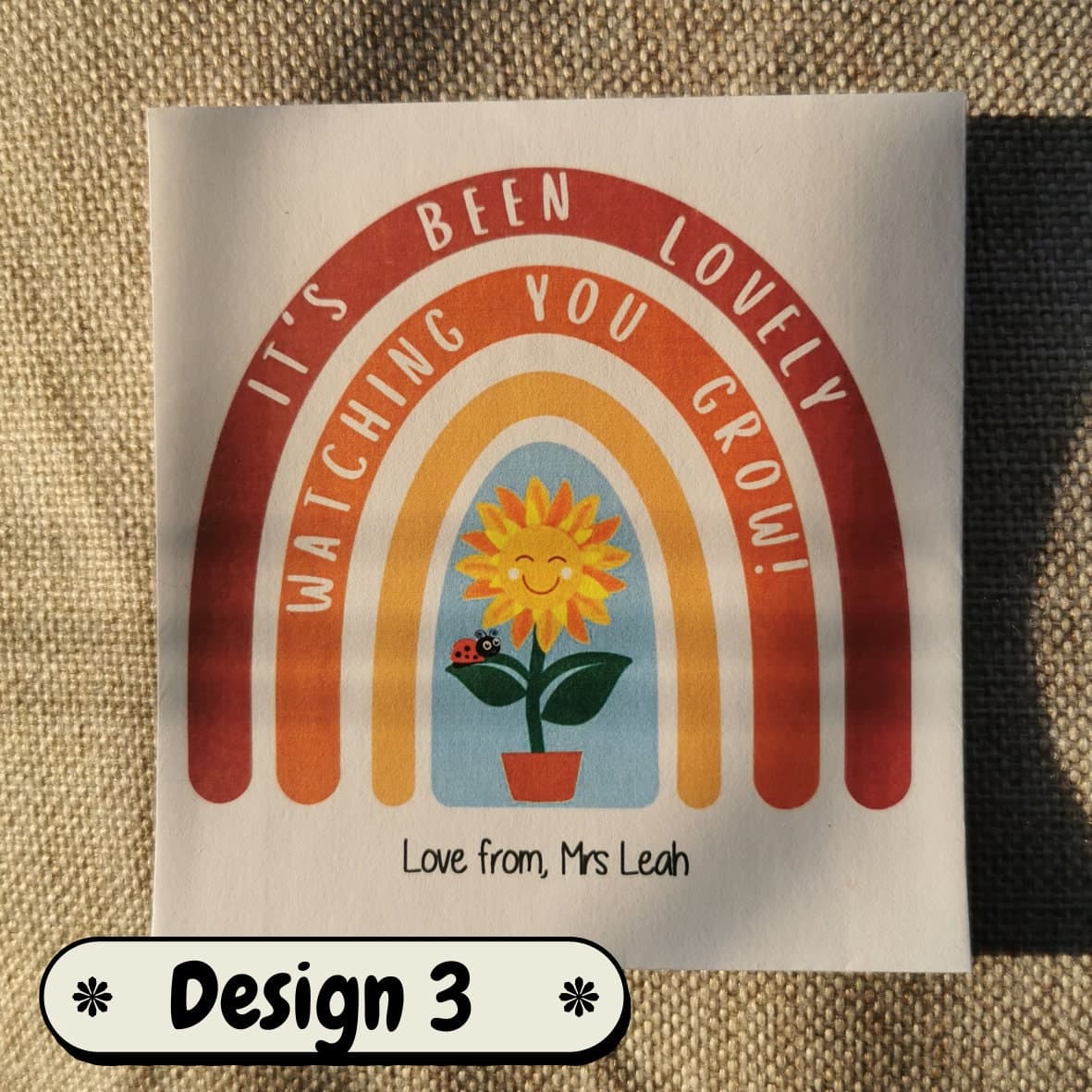 Personalized Sunflower Seed Packet: End of Year Student Gift - image 5