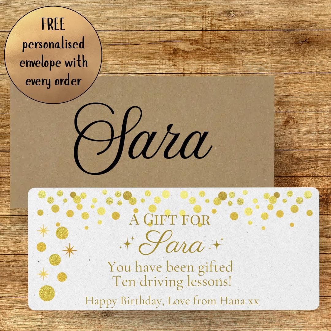 Personalized Gift Voucher: Luxury Card Stock with Custom Envelope - image 3