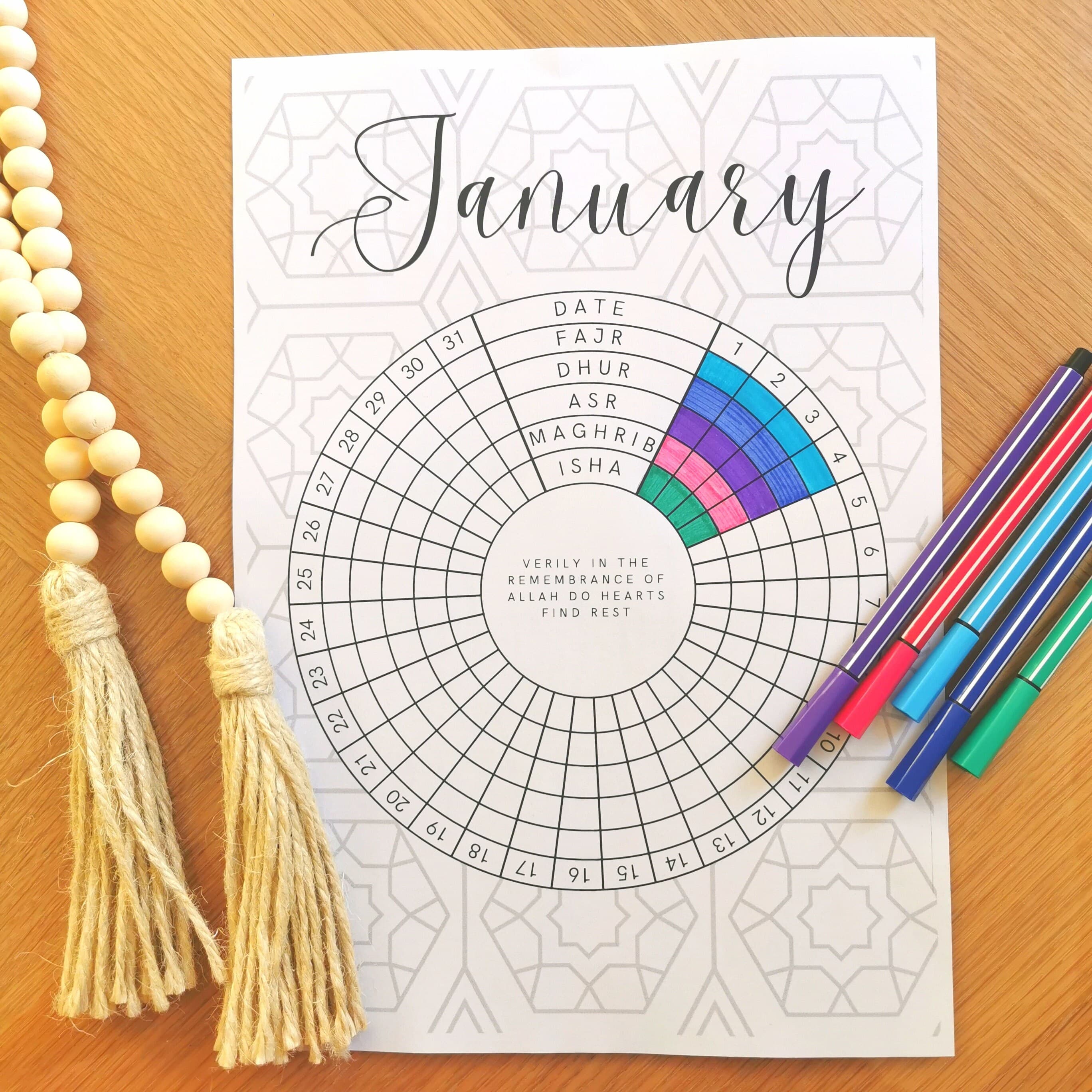Monthly Salah Habit Tracker: Muslim Prayer Journal (Digital Download) - image 5