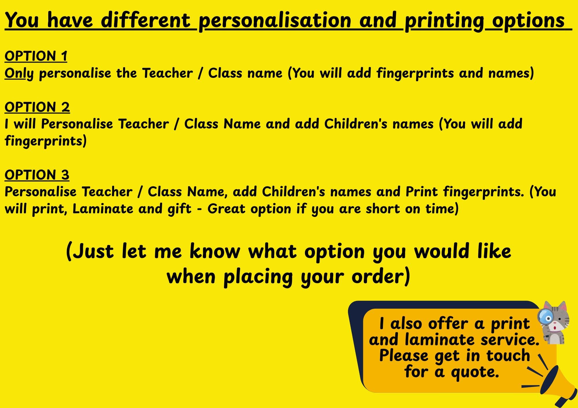 Personalised Candy Fingerprint Art: Teacher Class Gift (Digital Download) - image 4
