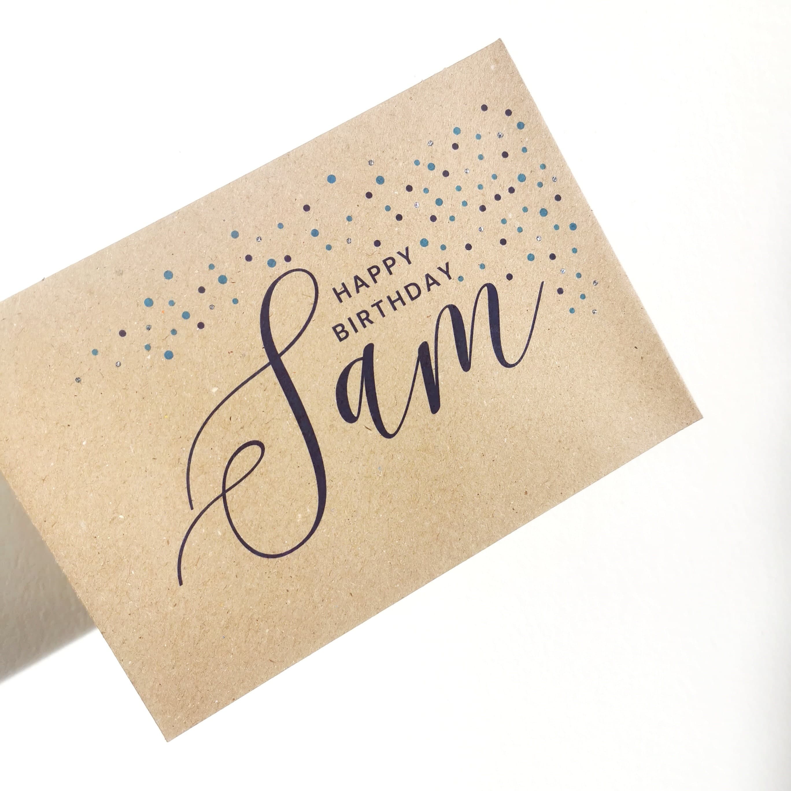 Personalised Birthday Money Envelope: Glitter Sparkle Gift Wallet