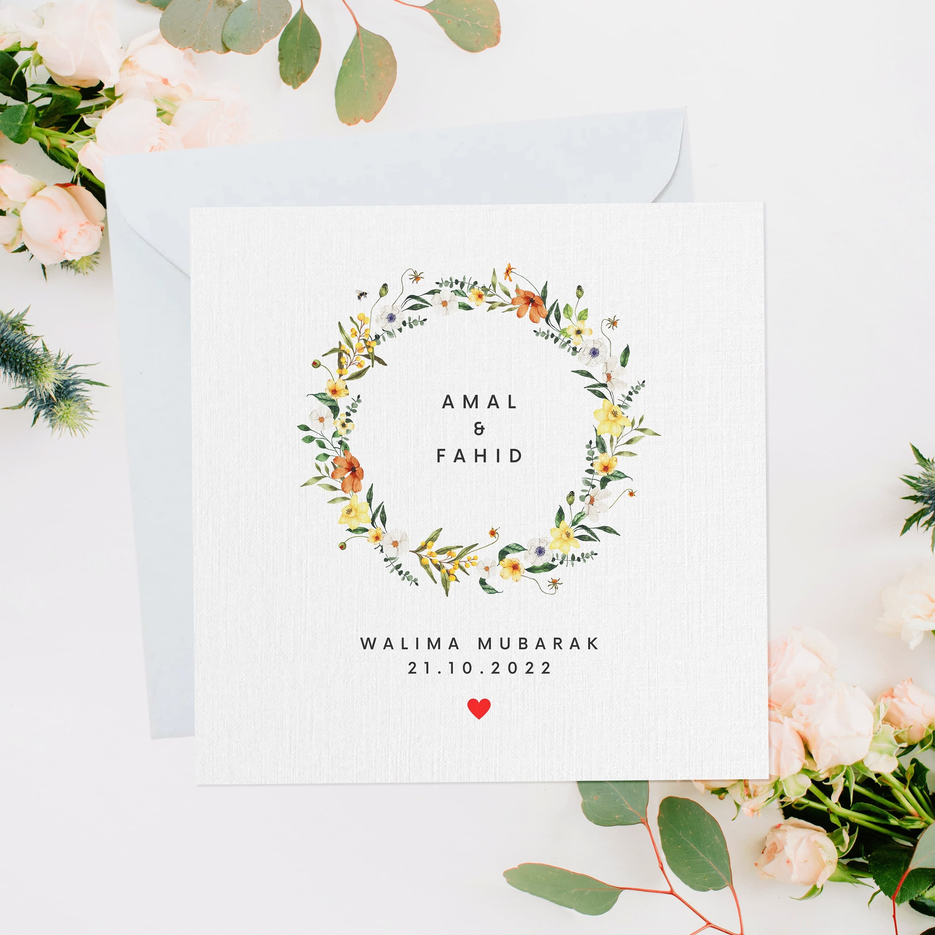 Personalised Walima Card, Walima Mubarak, Walima Party, Nikkah Gift, Nikkah Card, Islamic Wedding, Muslim Engagement, Walima Gift, NW039