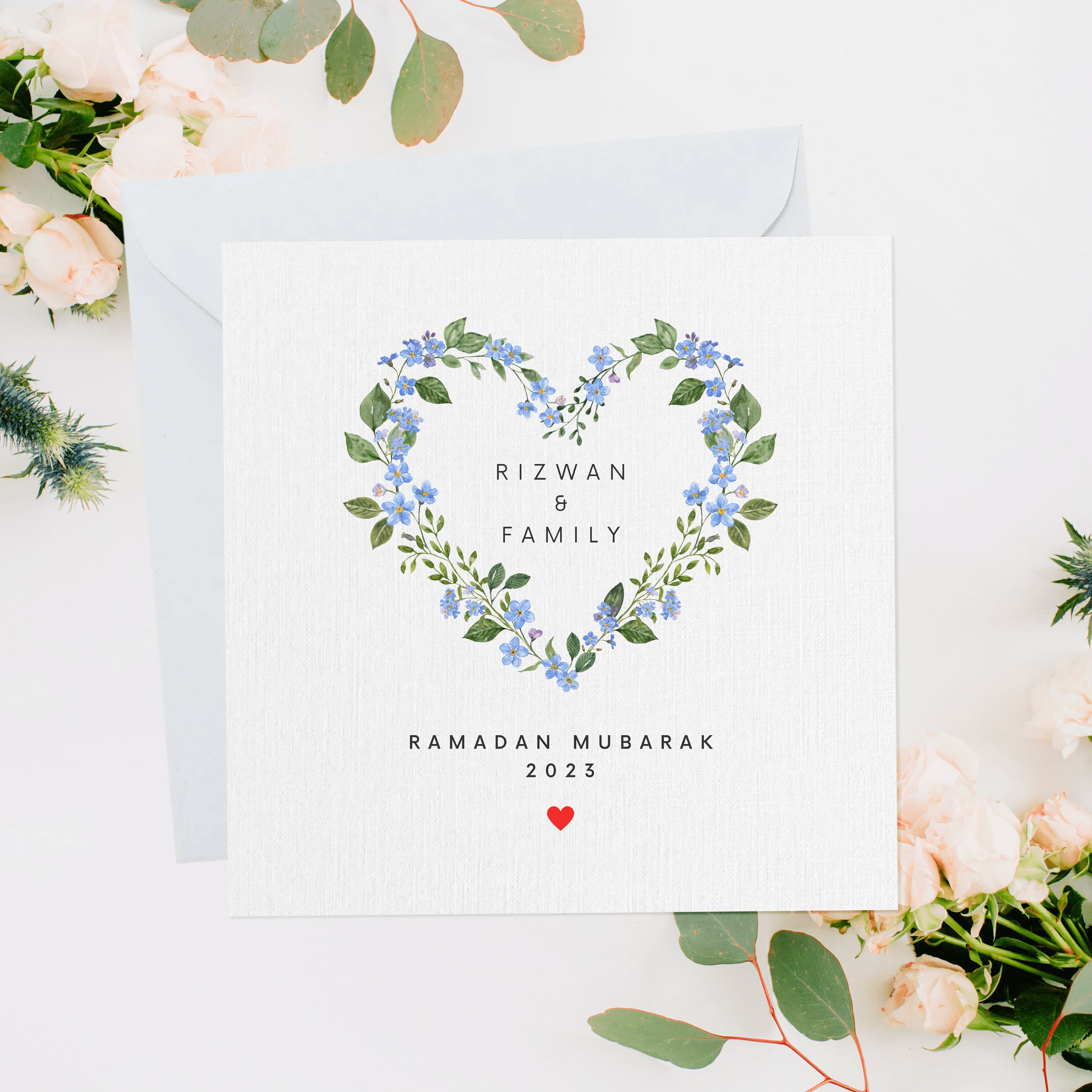 Personalised Ramadan Mubarak Greeting Card, Ramadan Card, Ramadan Greeting Card, Card For Loved Ones, Ramadan Mubarak 2026 Wreath Card