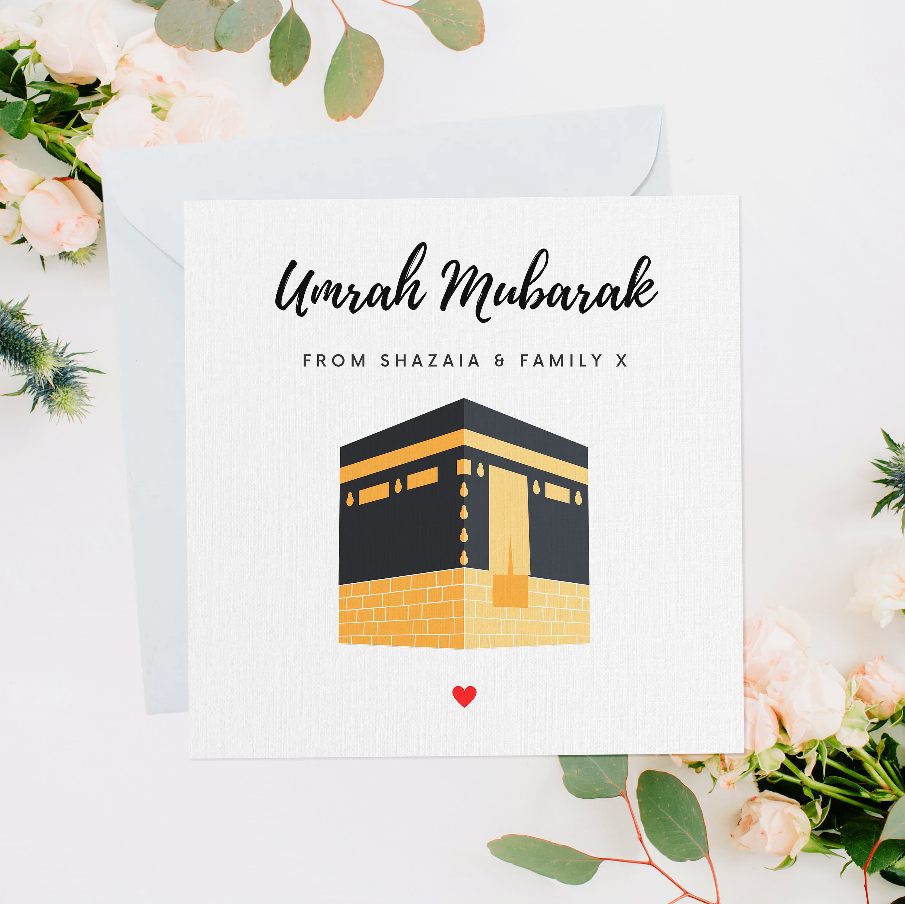 Personalised Umrah Mubarak Greeting Card, Umrah Card, Umrah Gift, Umrah 2026, Hajj Card, Hajj Gift, Hajj Umrah, Amazing Kaba, HU013