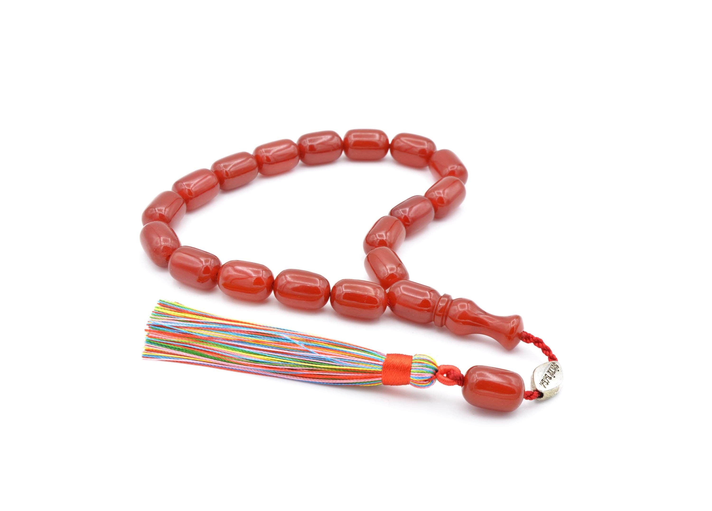 Master Ahmed Emin Bakelite Amber Mascot Rosary 17 Beads, Tesbih, Misbaha, Rosary, Tasbeeh, Tasbih, Muslim, Prayer Beads, Handmade Tasbih 101