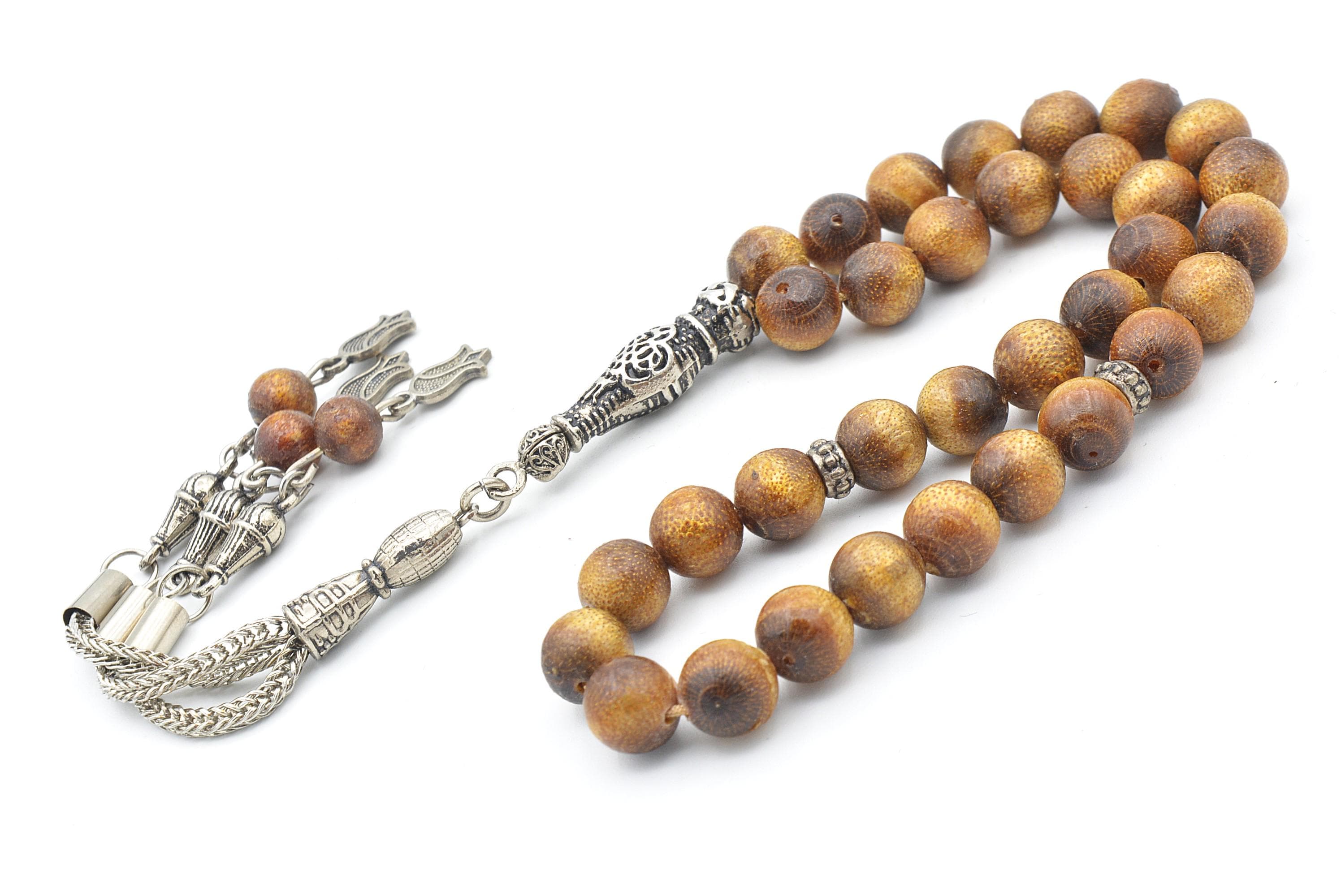 Gold Coral 33 Prayer Beads, Gold Coral 33 Beads Tasbih, Gold Coral Prayer Beads, Gold Coral Tasbeeh, Gold Coral Rosary, Gold Coral, Mercan - image 5