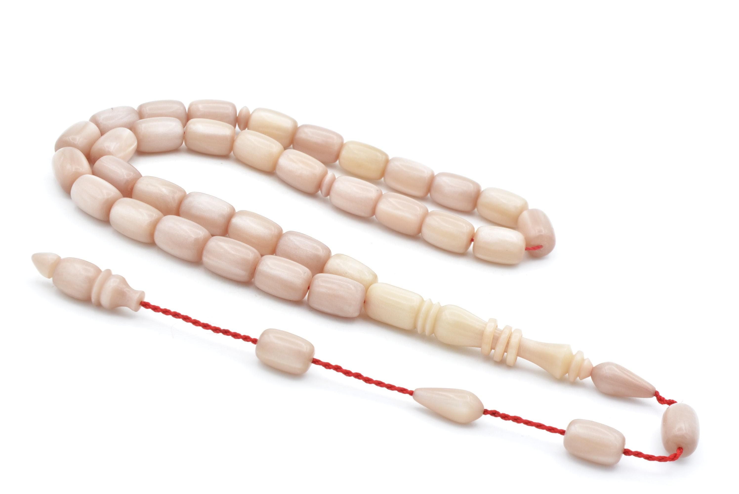Master Ahmed Emin Beige Bakelite Amber Rosary: 33-Bead Tasbih Misbaha - image 3
