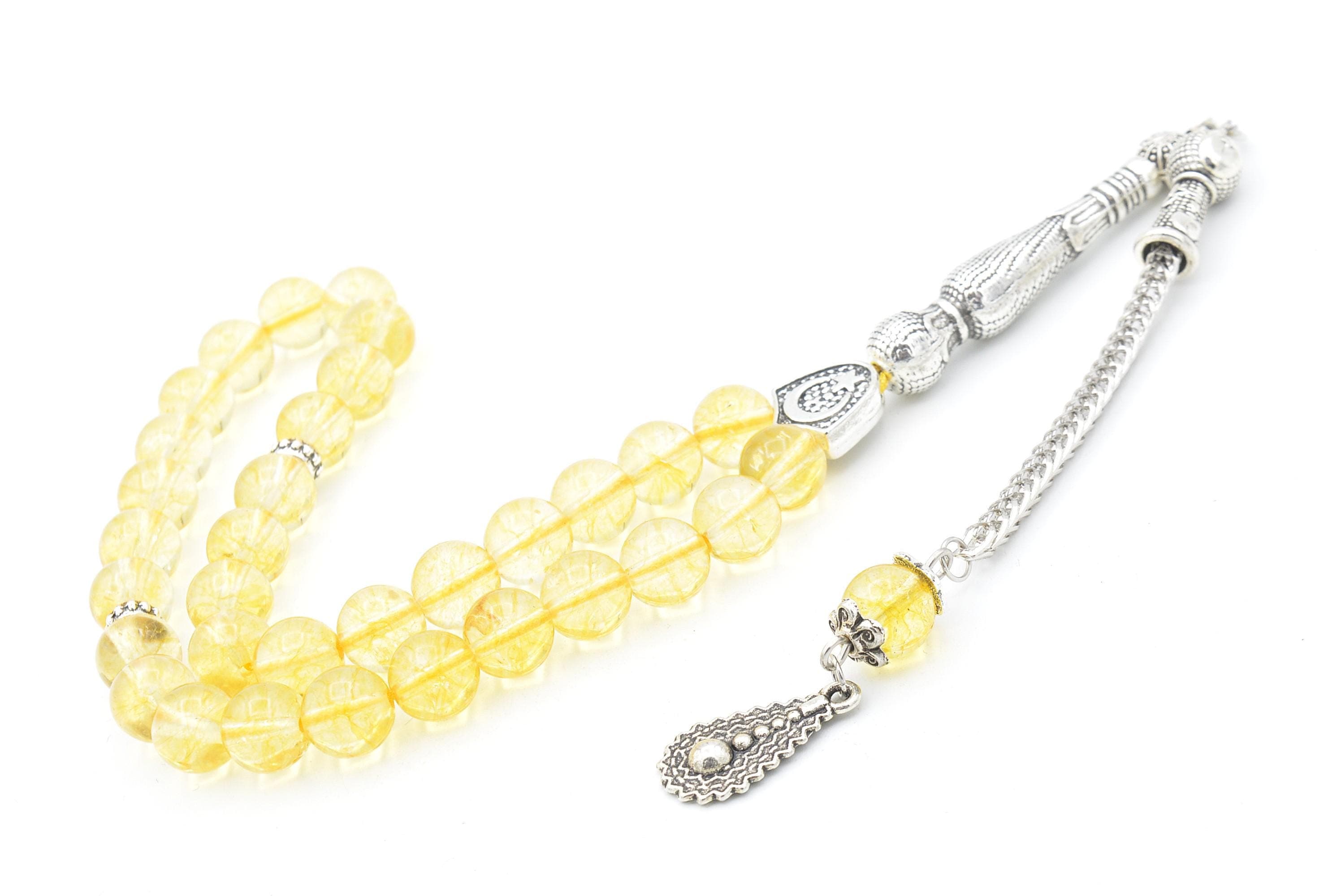 Citrine 33 Prayer Beads, Citrine 33 Beads Tasbih, Citrine Prayer Beads, Citrine Tasbeeh, Citrine Stone Tasbih, Citrine Rosary, Sitrin Tesbih - image 4