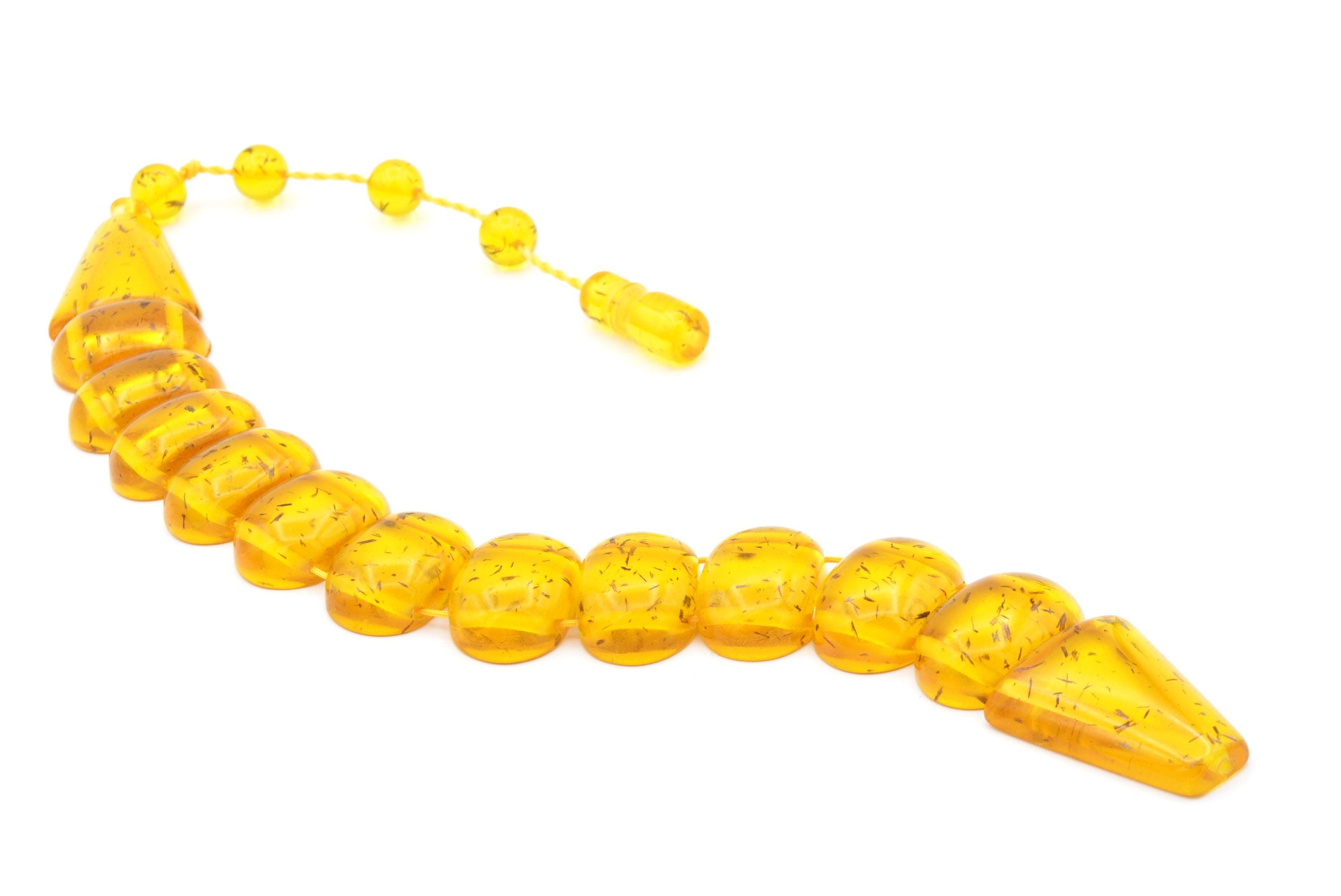 Beirut Drop Amber Fish Tasbih, Fish Tesbih, Misbaha, Tasbeeh, Fish Rosary, Balık Tesbih, Muslim, Beyrut Damla Kehribar, Tasbih, Beirut Amber - image 4