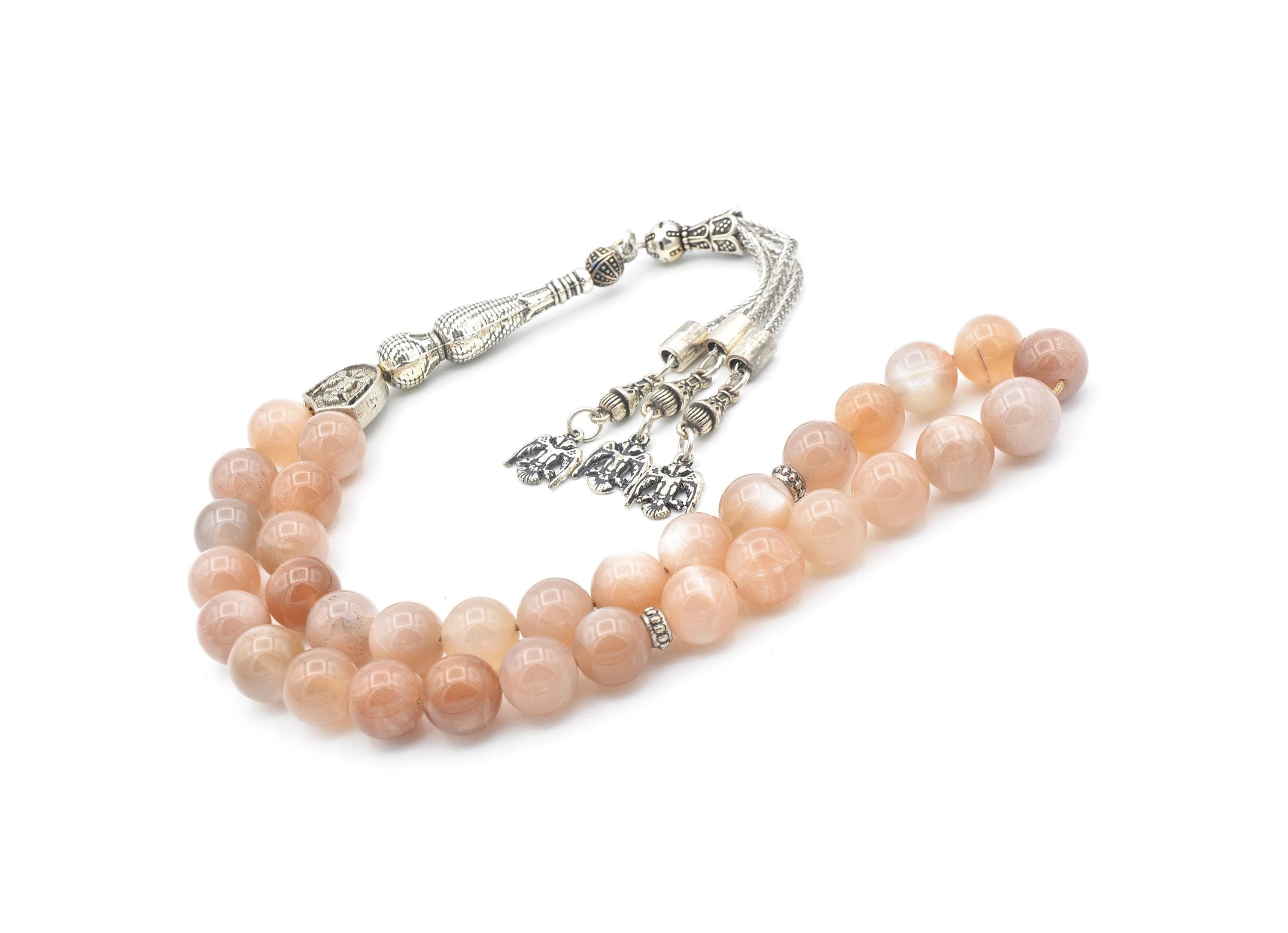 Sun Stone 33 Prayer Beads, Sun Stone 33 Beads Tasbih, Sun Stone Islamic Misbaha, 10 mm Sun Stone Prayer Beads, Sun Stone Tasbeeh, Sun Stone