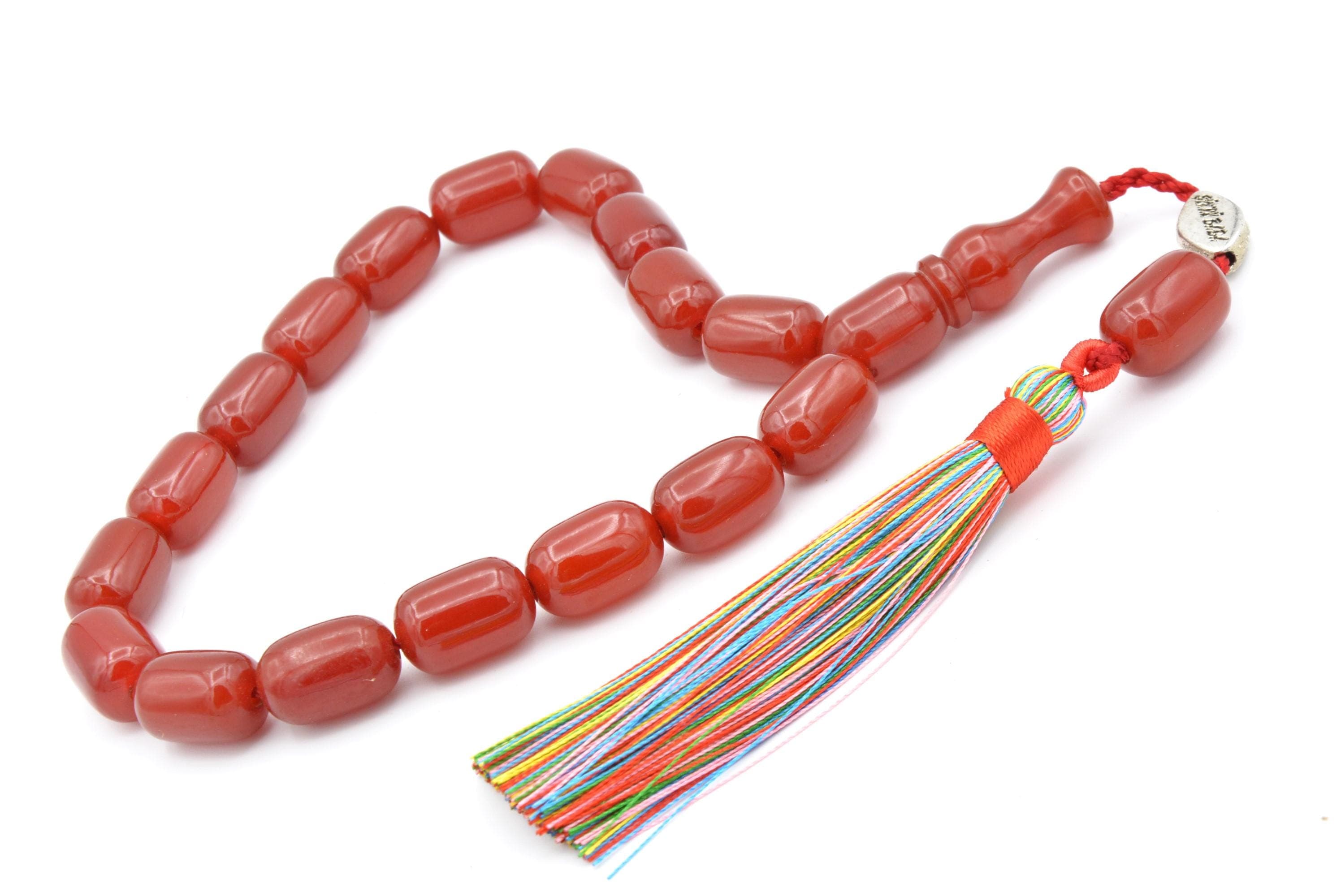 Master Ahmed Emin Bakelite Amber Mascot Rosary 17 Beads, Tesbih, Misbaha, Rosary, Tasbeeh, Tasbih, Muslim, Prayer Beads, Handmade Tasbih 101 - image 4